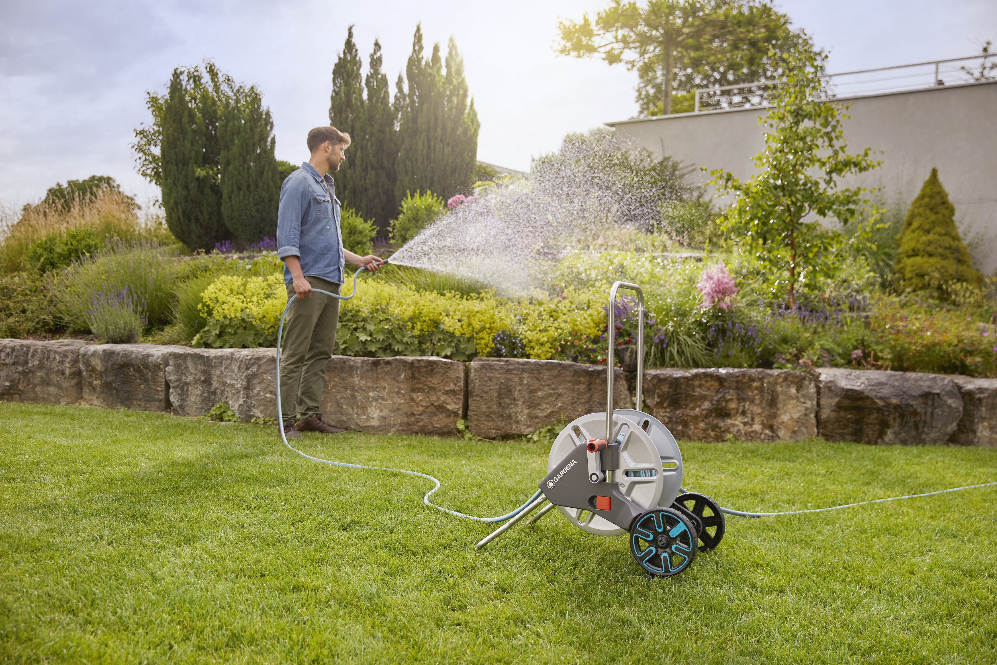 Set Carrello avvolgitubo in metallo CleverRoll M