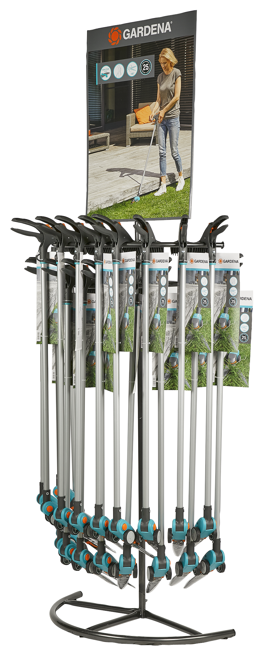 Comfort Long-Handled Swivel Grass Shears Display