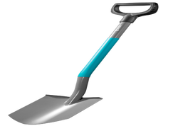 GARDENA ClassicLine pointed spade, spade for the garden, D-handle, with footrest, steel
