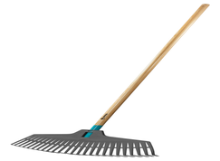 GARDENA ClassicLine lawn rake, garden rake, leaf rake, wooden handle, working width 45 cm