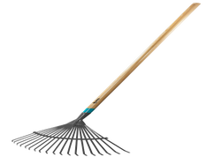 GARDENA ClassicLine lawn rake, garden rake, leaf rake, wooden handle, working width 43 cm