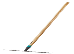 GARDENA ClassicLine rake, garden rake, steel head wooden handle, working width 38 cm