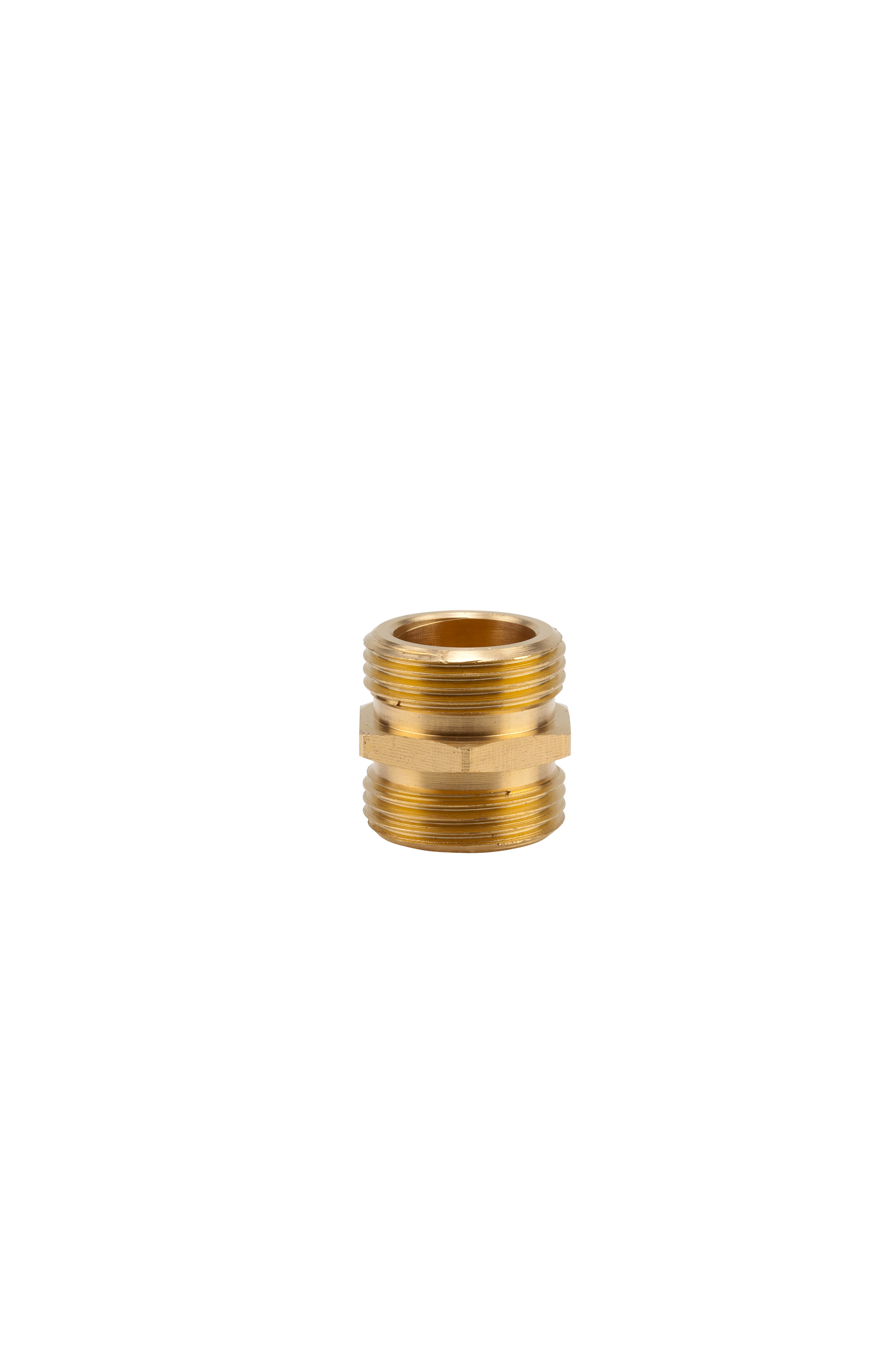 Brass Threaded Nipple, 26.5 mm (G 3/4 inch) thread, on both sides, e.g. for pumps