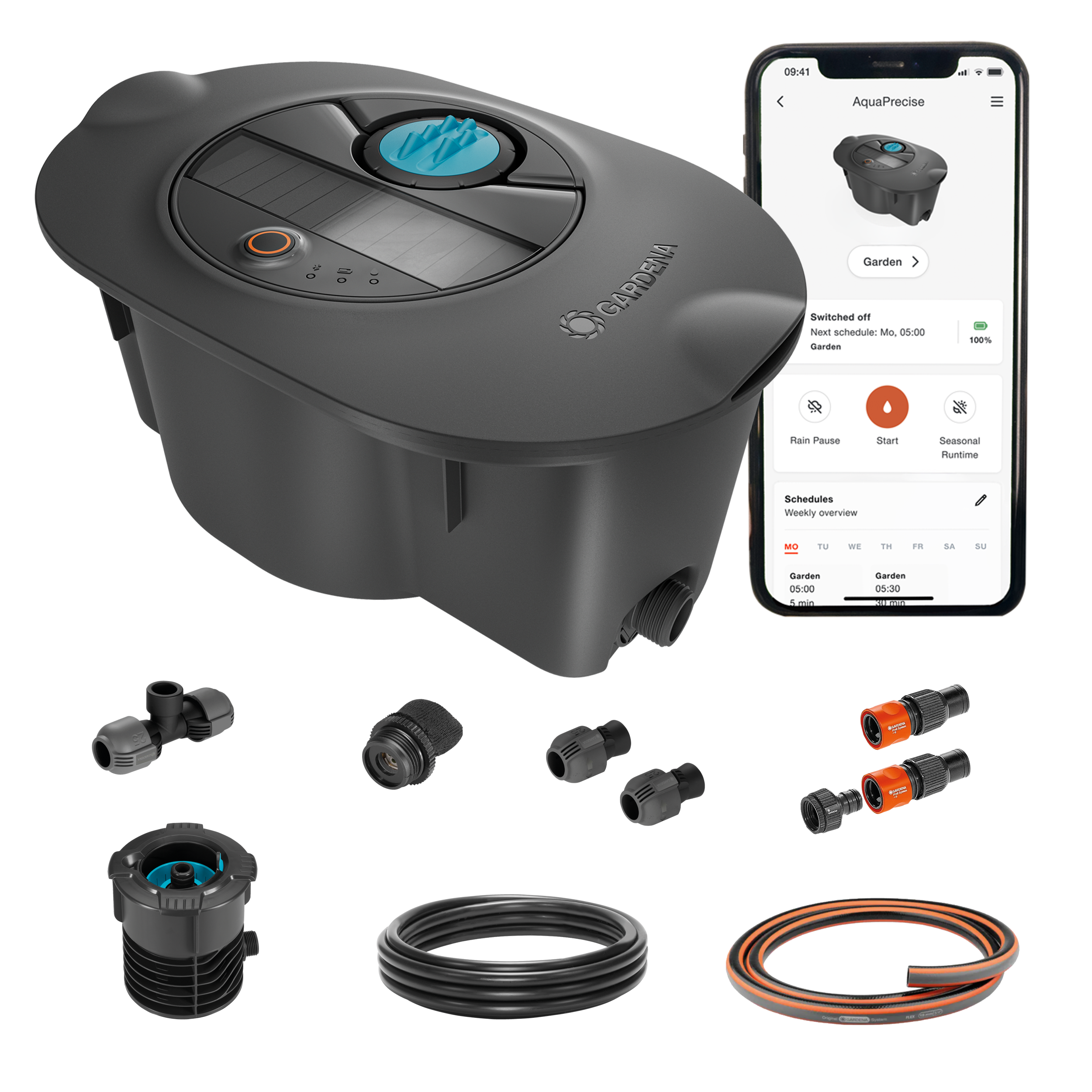 Complete-Set Pipeline Irrigation system AquaPrecise, solar-powered