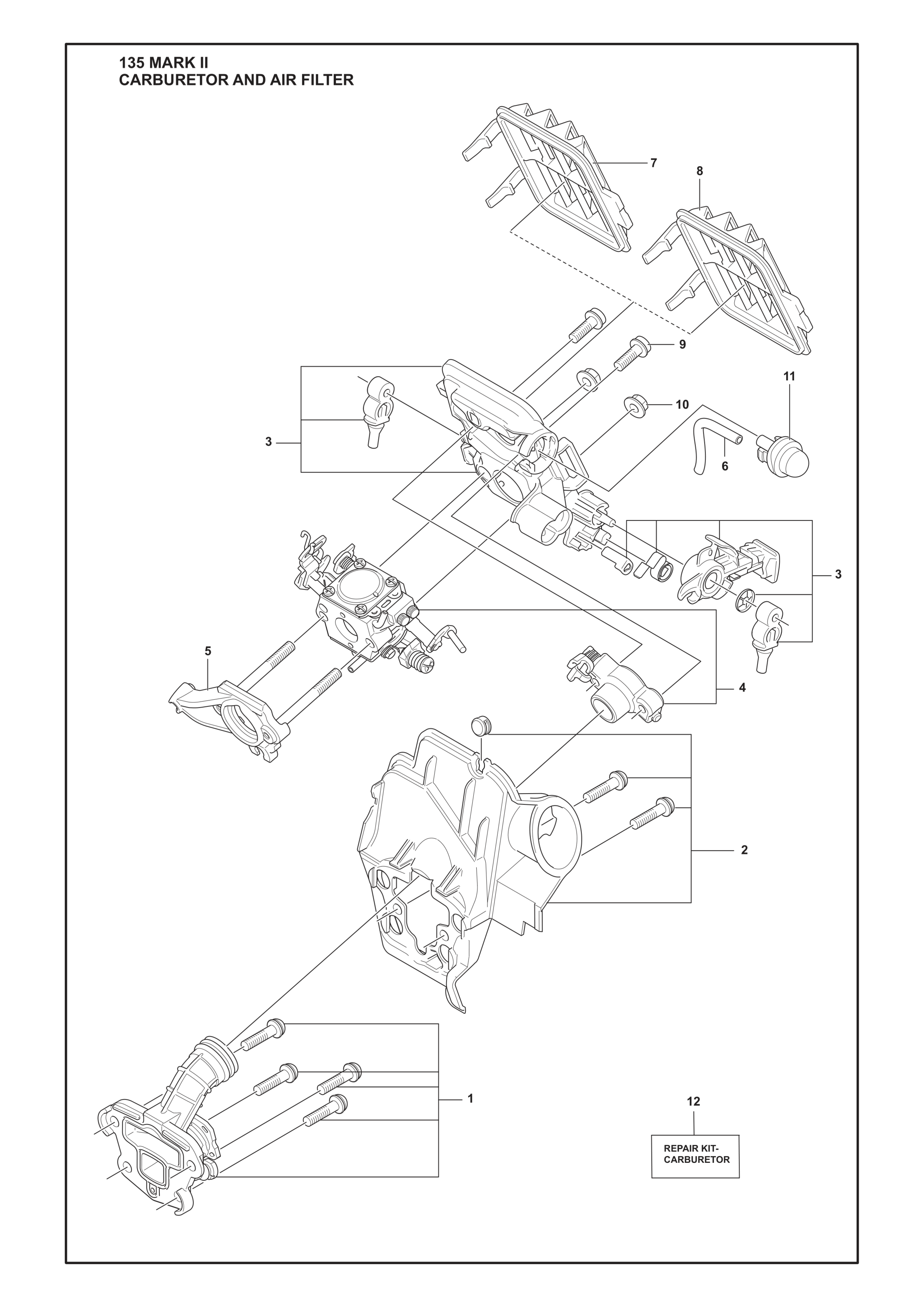 CARBURETOR AND AIR FILTER