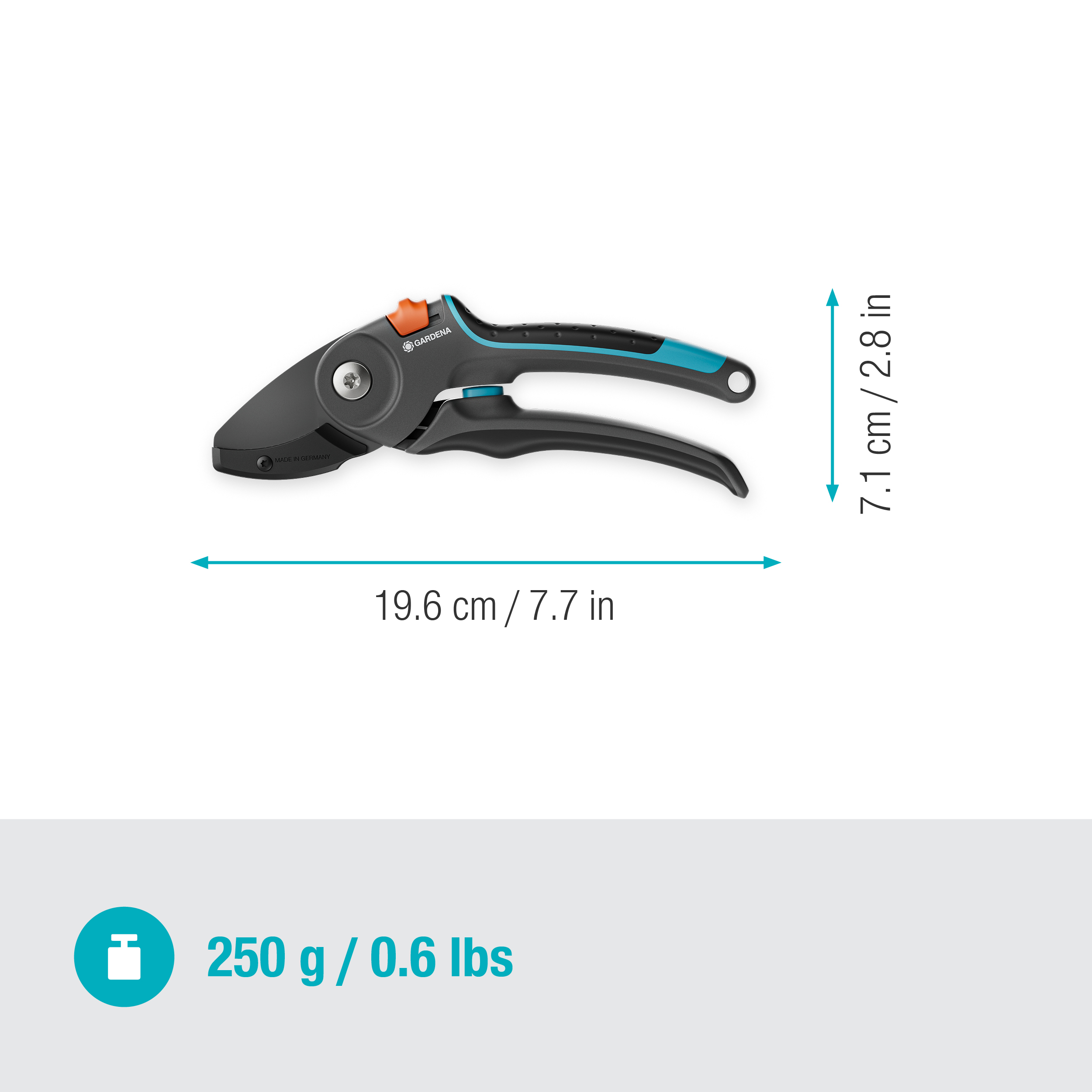 Secateurs PremiumCut Pro​ Dry Wood, Anvil, 24 mm cutting diameter