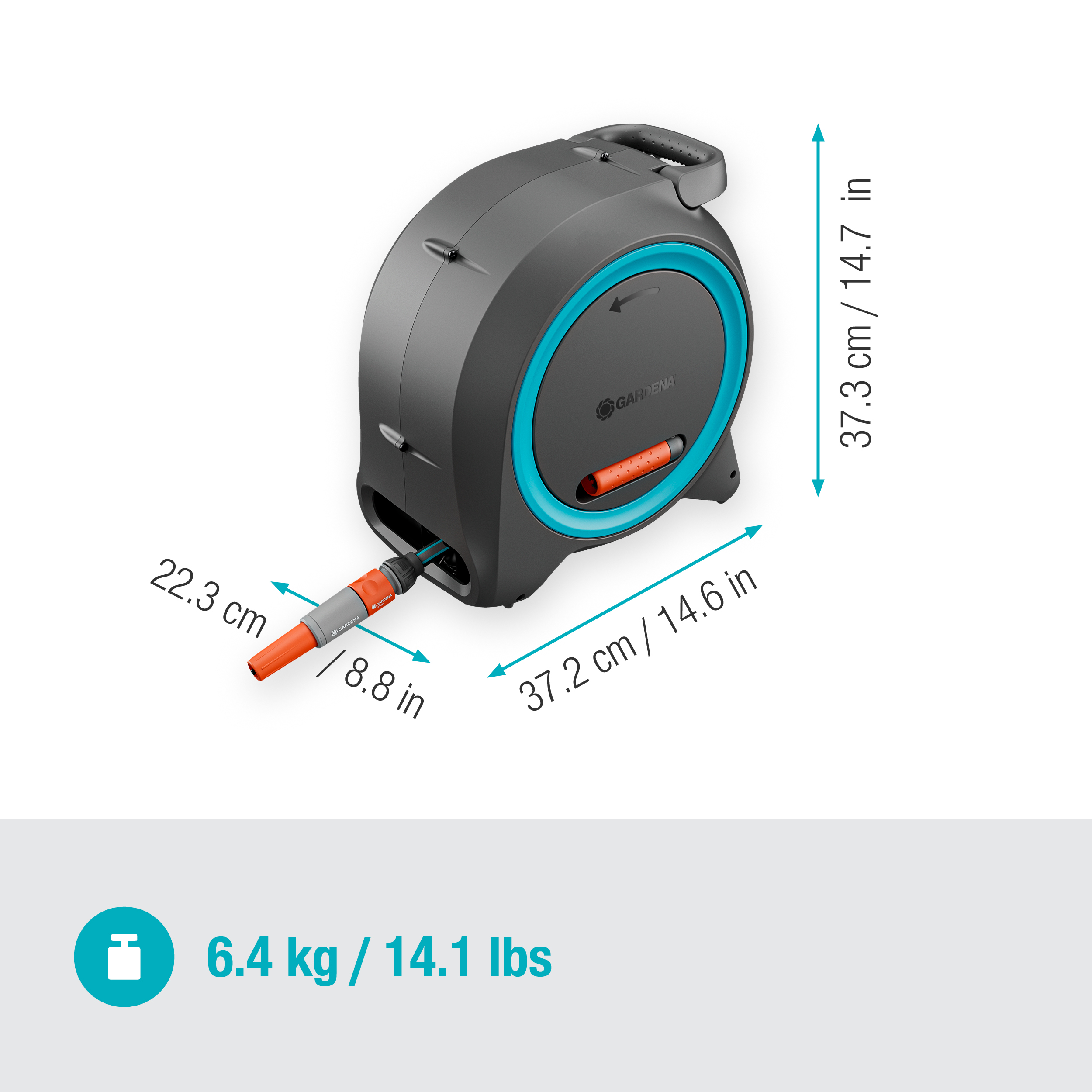 Dual 2in1 Roll-up 25 Hose Reel