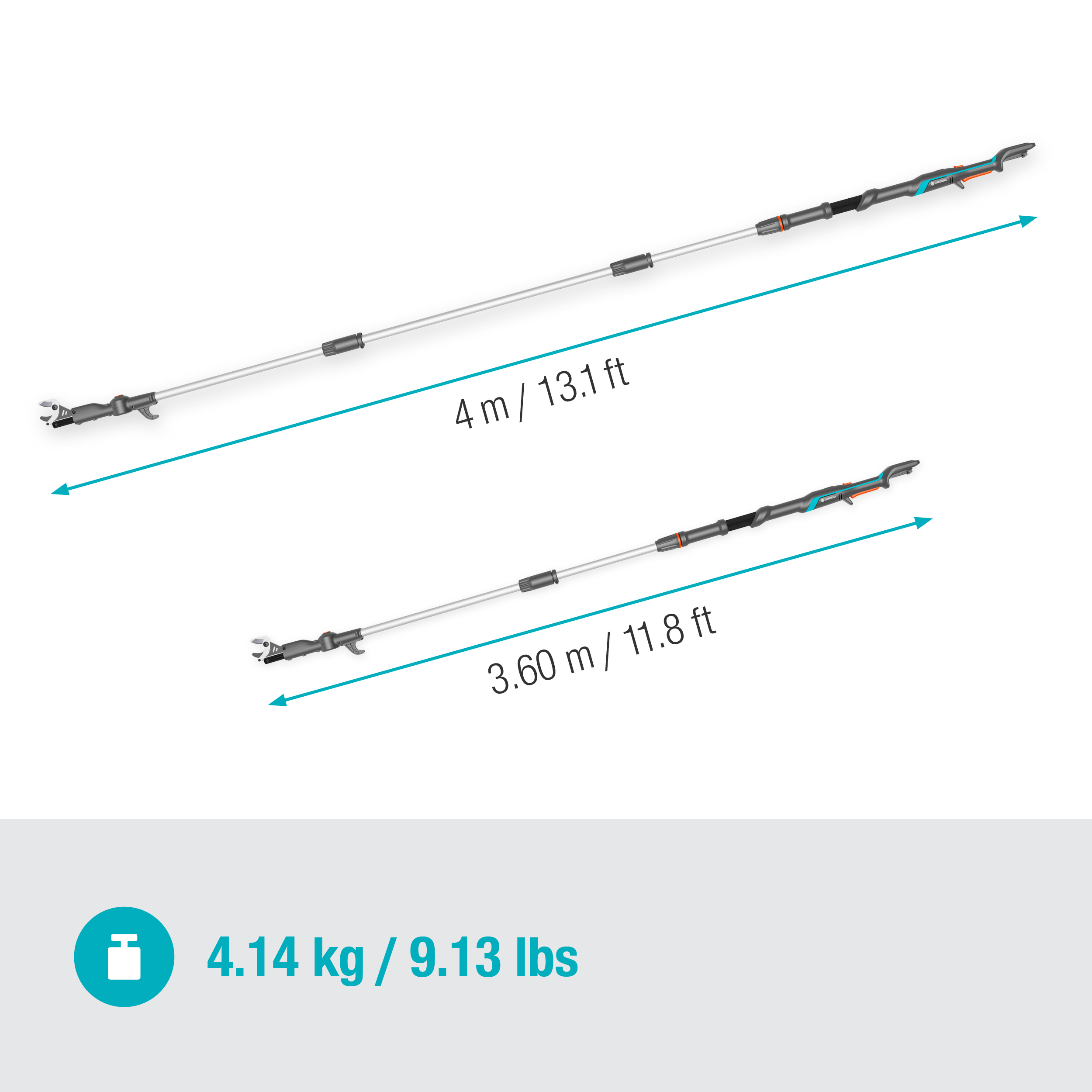 Akumul&aacute;torov&eacute; teleskopick&eacute; nůžky na větve HighCut 360/18V P4A - bez akumul&aacute;toru