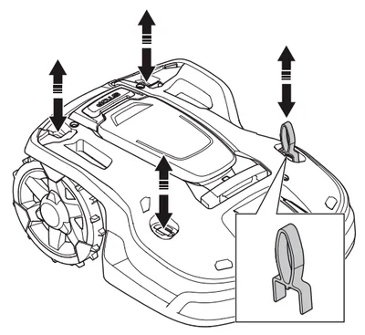 Remove the body of Automower 305