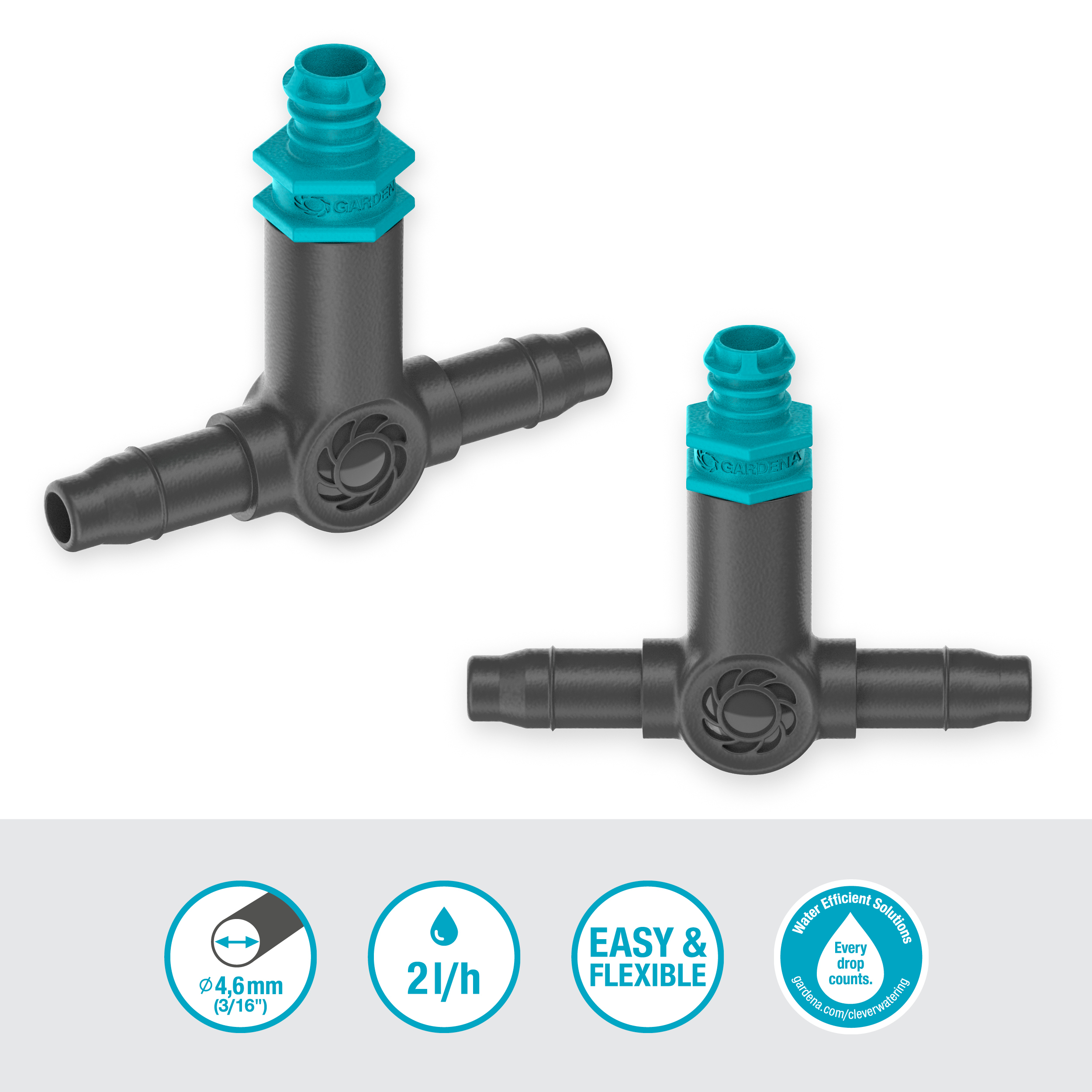 Goutteur en ligne auto-r&eacute;gulant 2 l/h