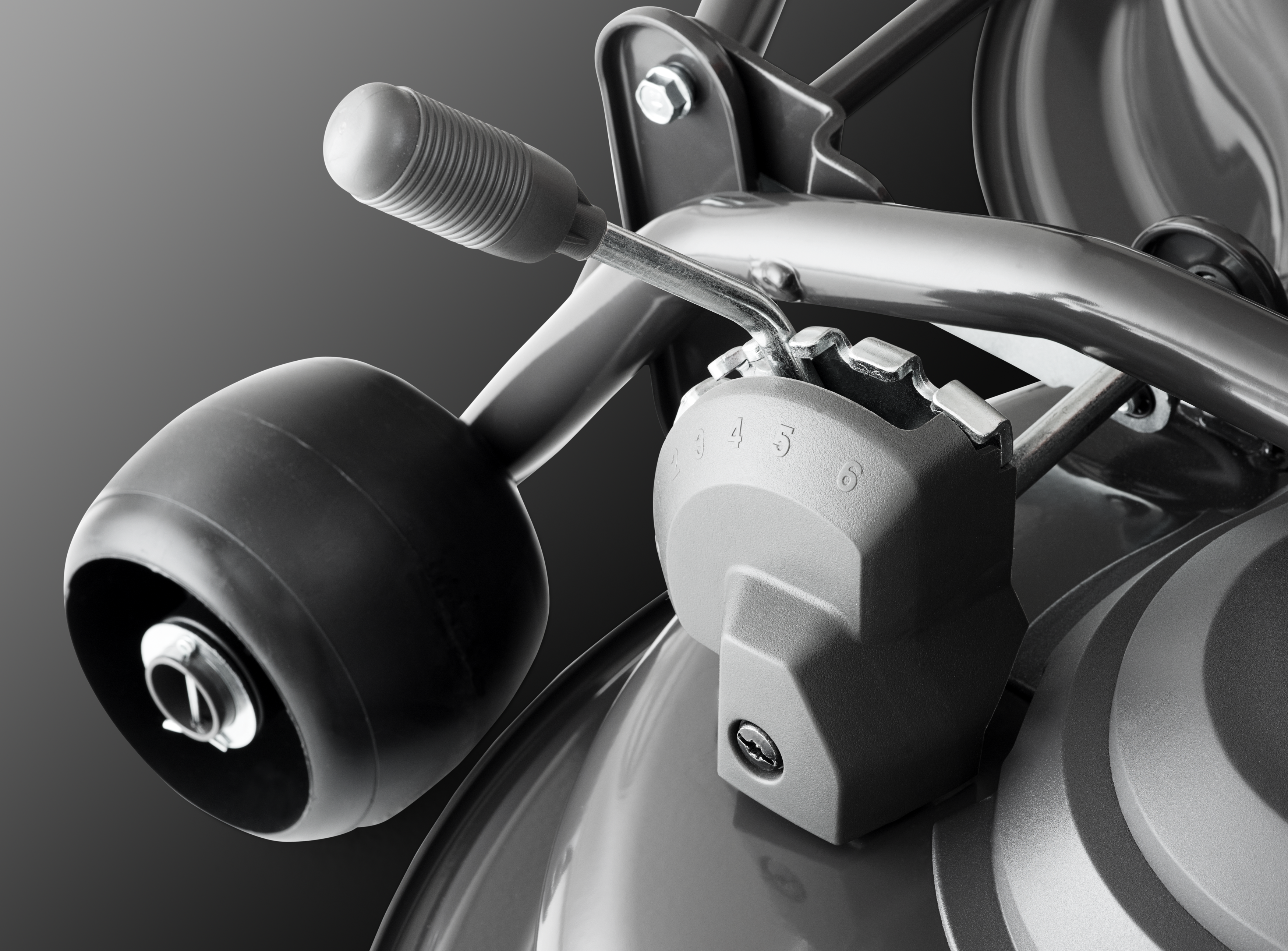 Single-lever cutting height adjustment