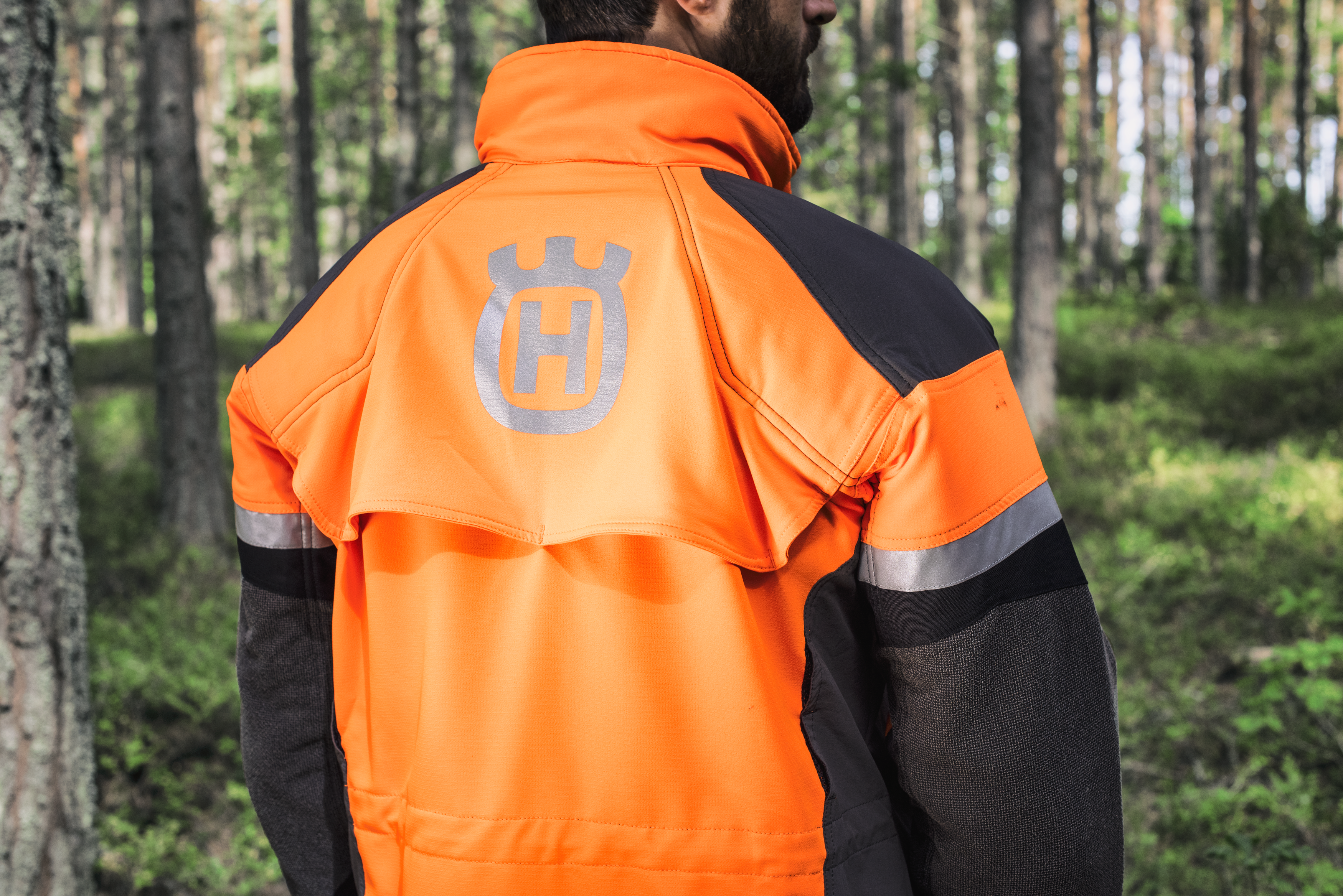 Stretchstof op de bovenrug