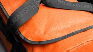 Duffel bag material close up