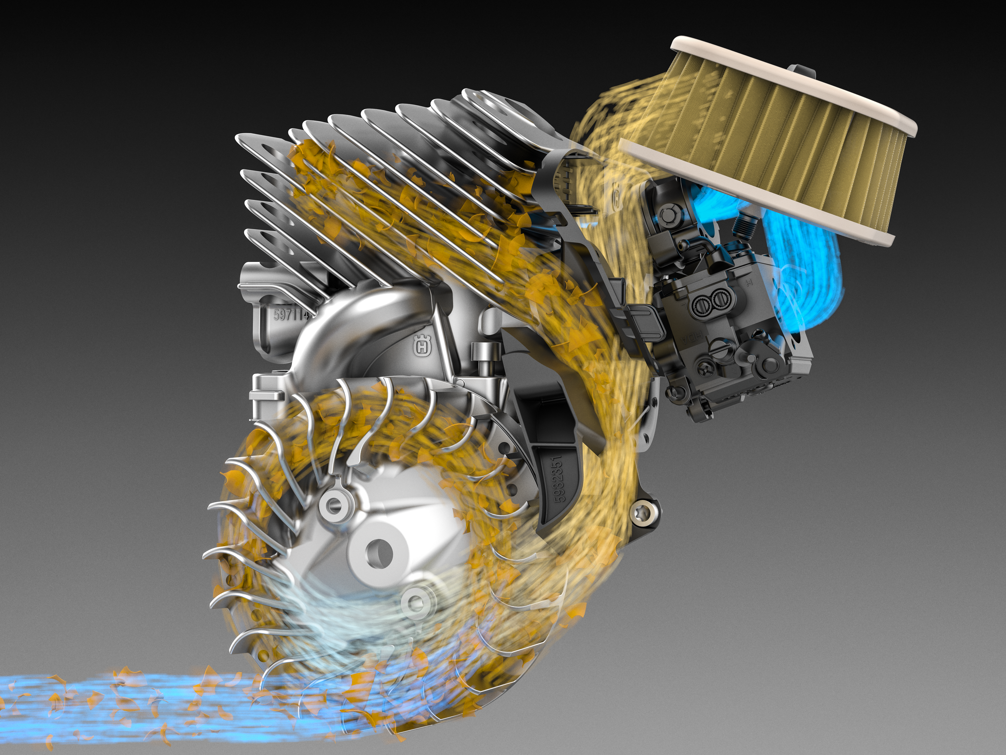 Air Injection filters 98% of incoming dust