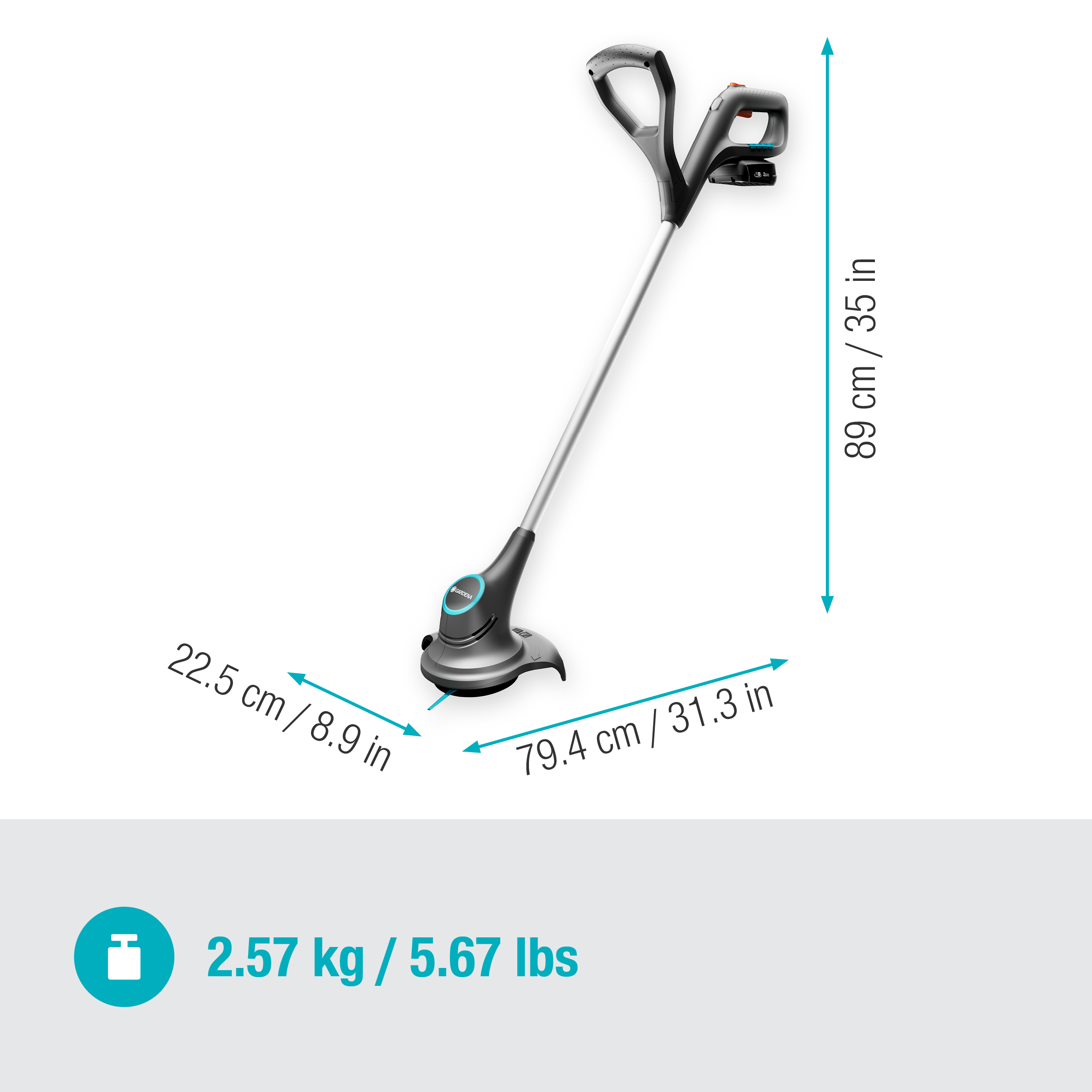 Battery Trimmer SmallCut 23/18V P4A Ready-To-Use Set