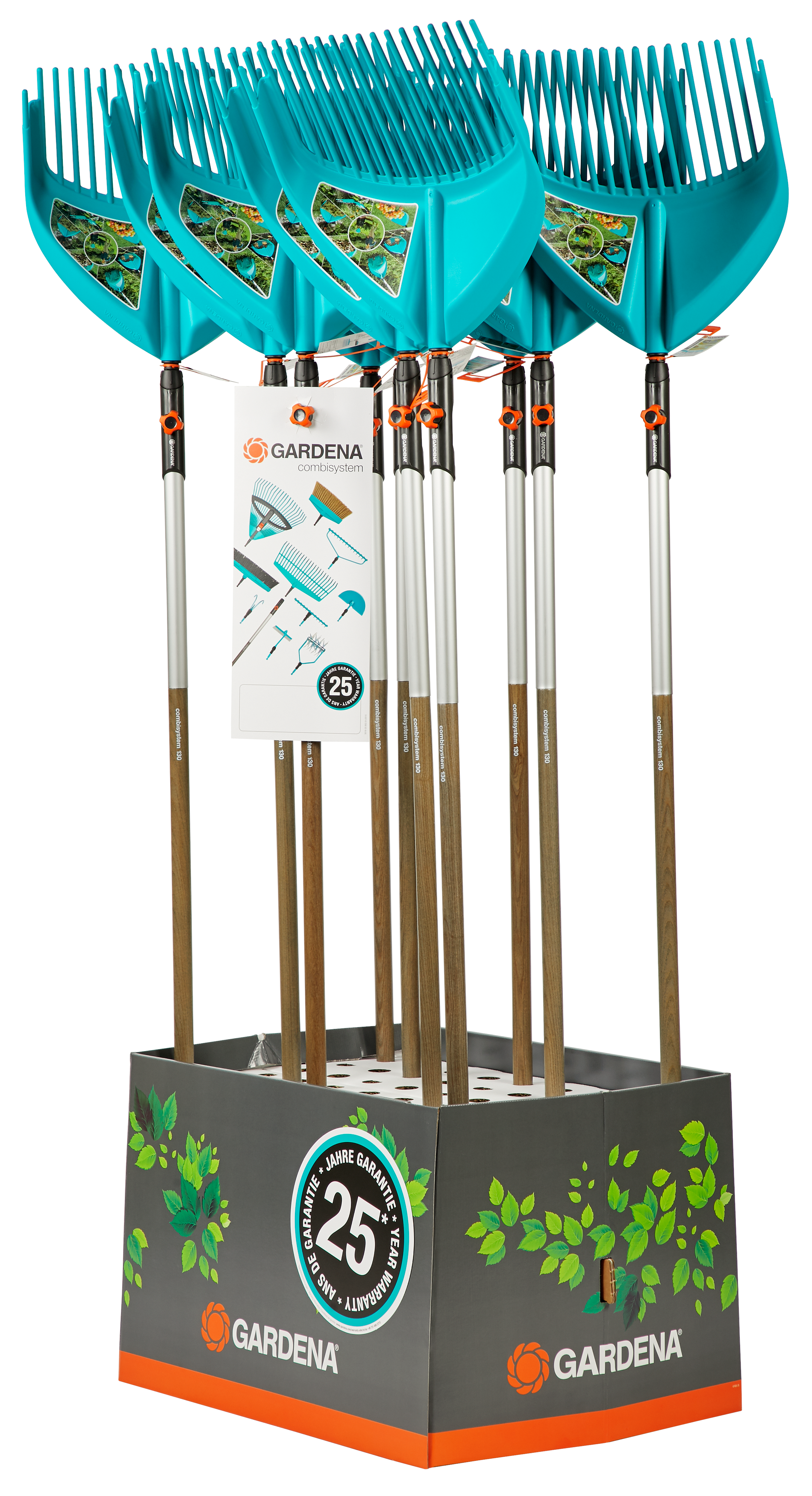 combisystem Shovel-Rake + Handle Display