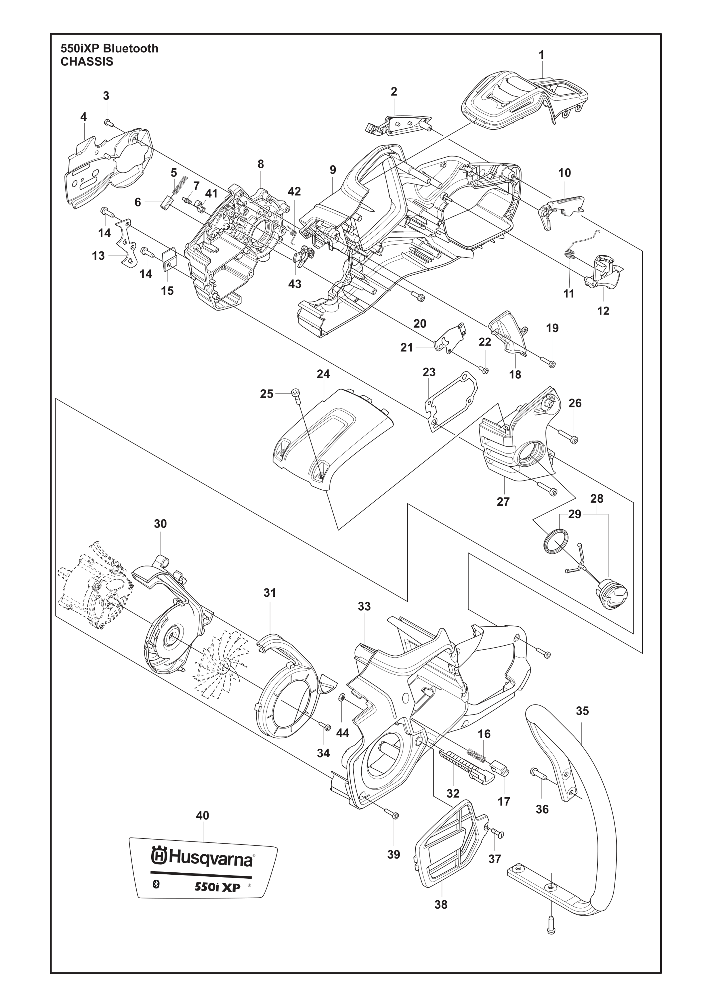 Parts, manuals and support for 550i XP® (tool only) | Husqvarna US
