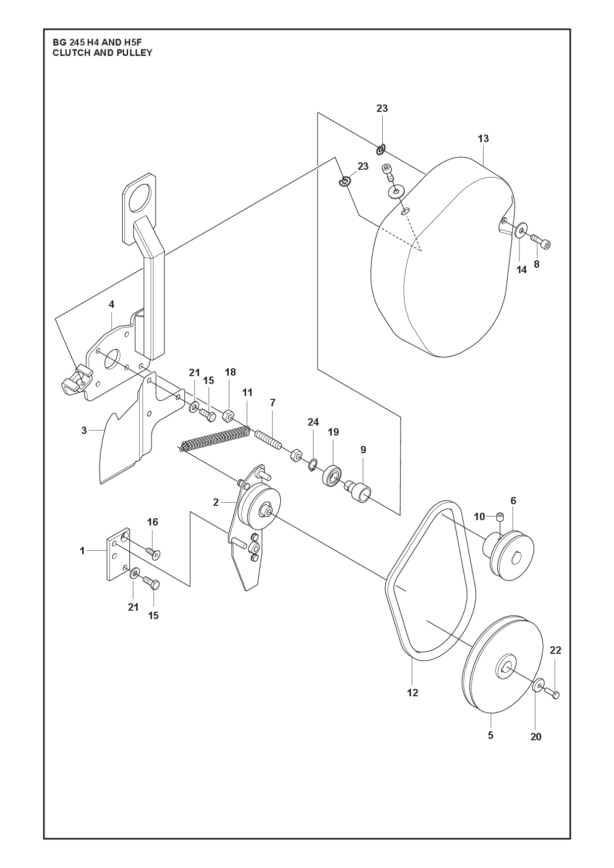 CLUTCH AND PULLEY diagram