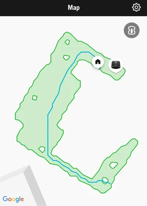 AIM technology virtual map in Automower Connect app
