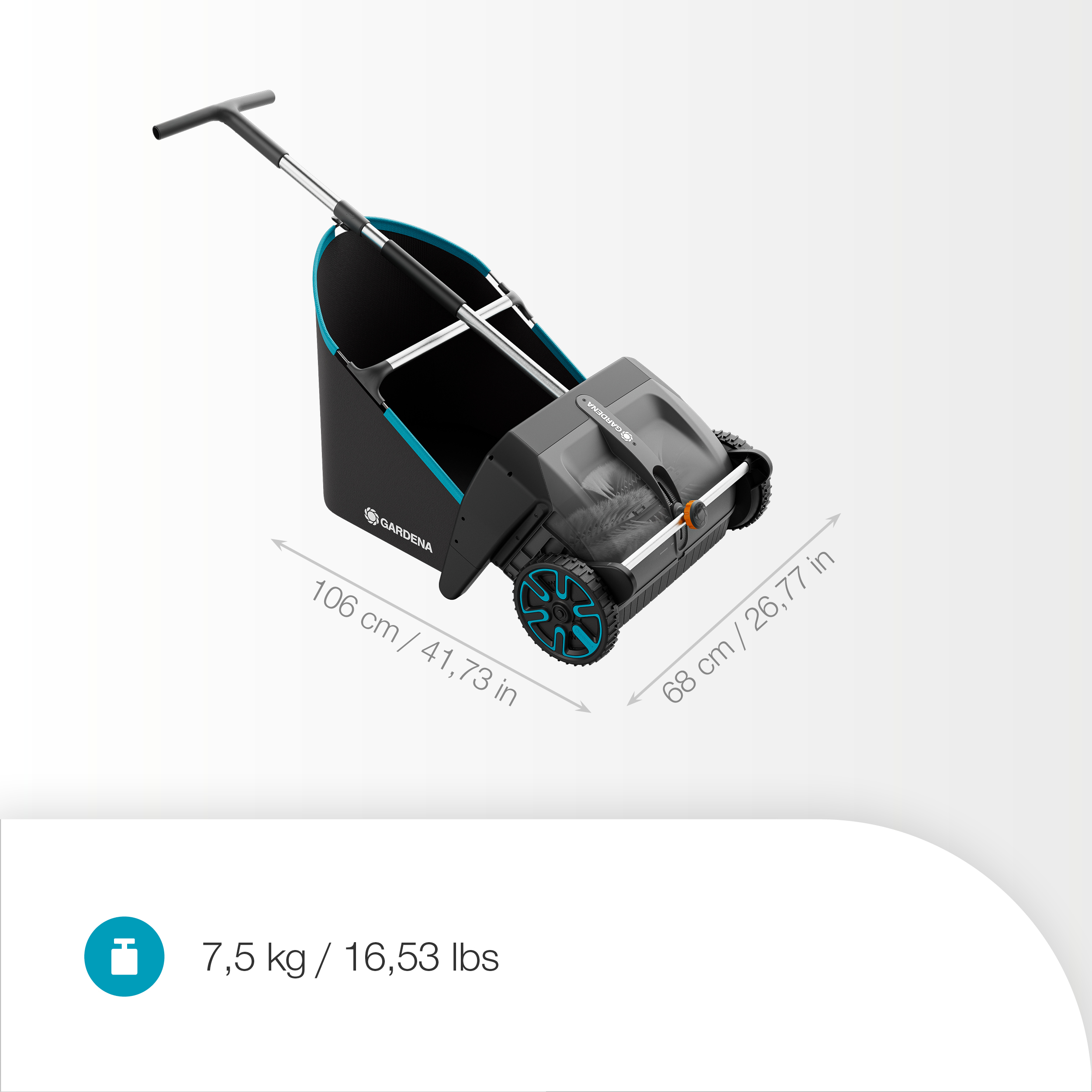 Laub- und Rasensammler f&uuml;r Rasen und Terrassen