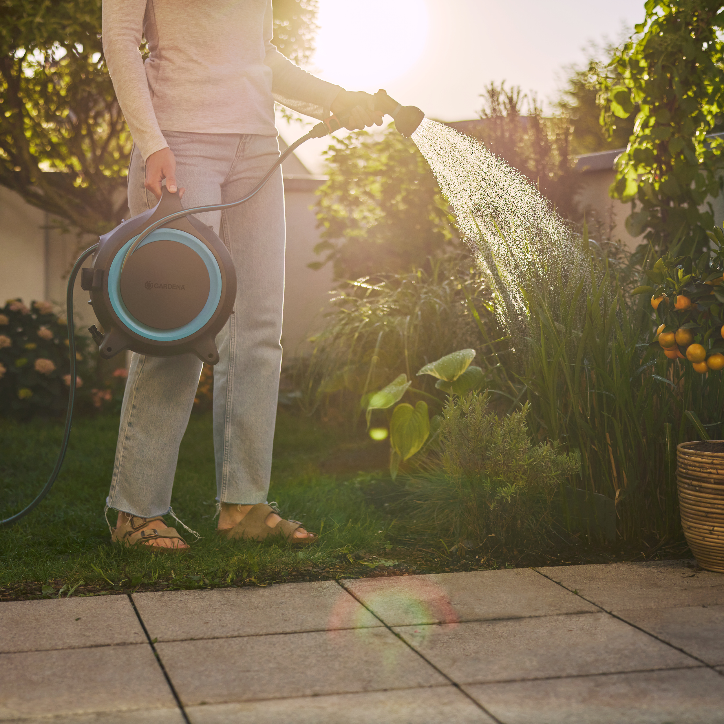 D&eacute;vidoir portable MoveMatic, Stockage de tuyau