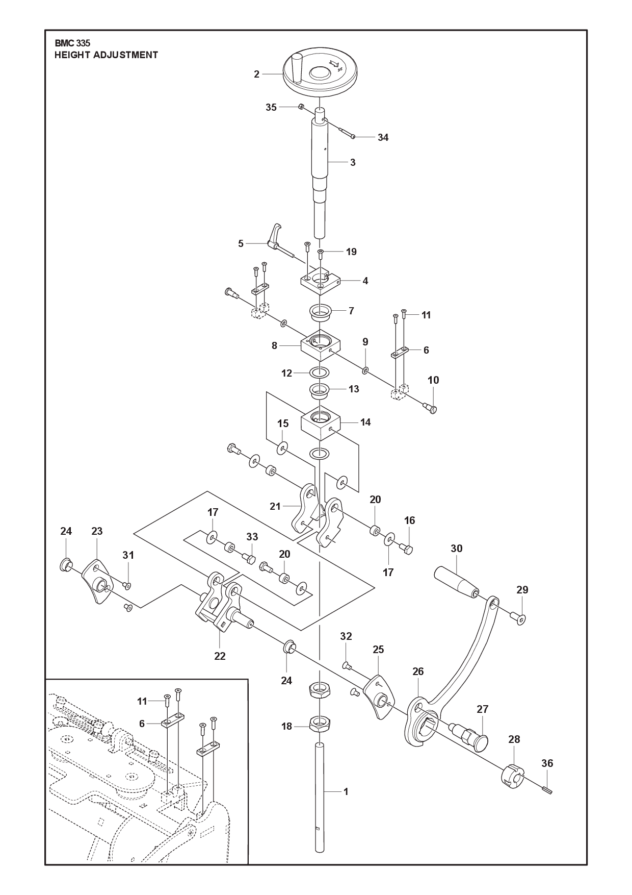 HEIGHT ADJUSTMENT diagram