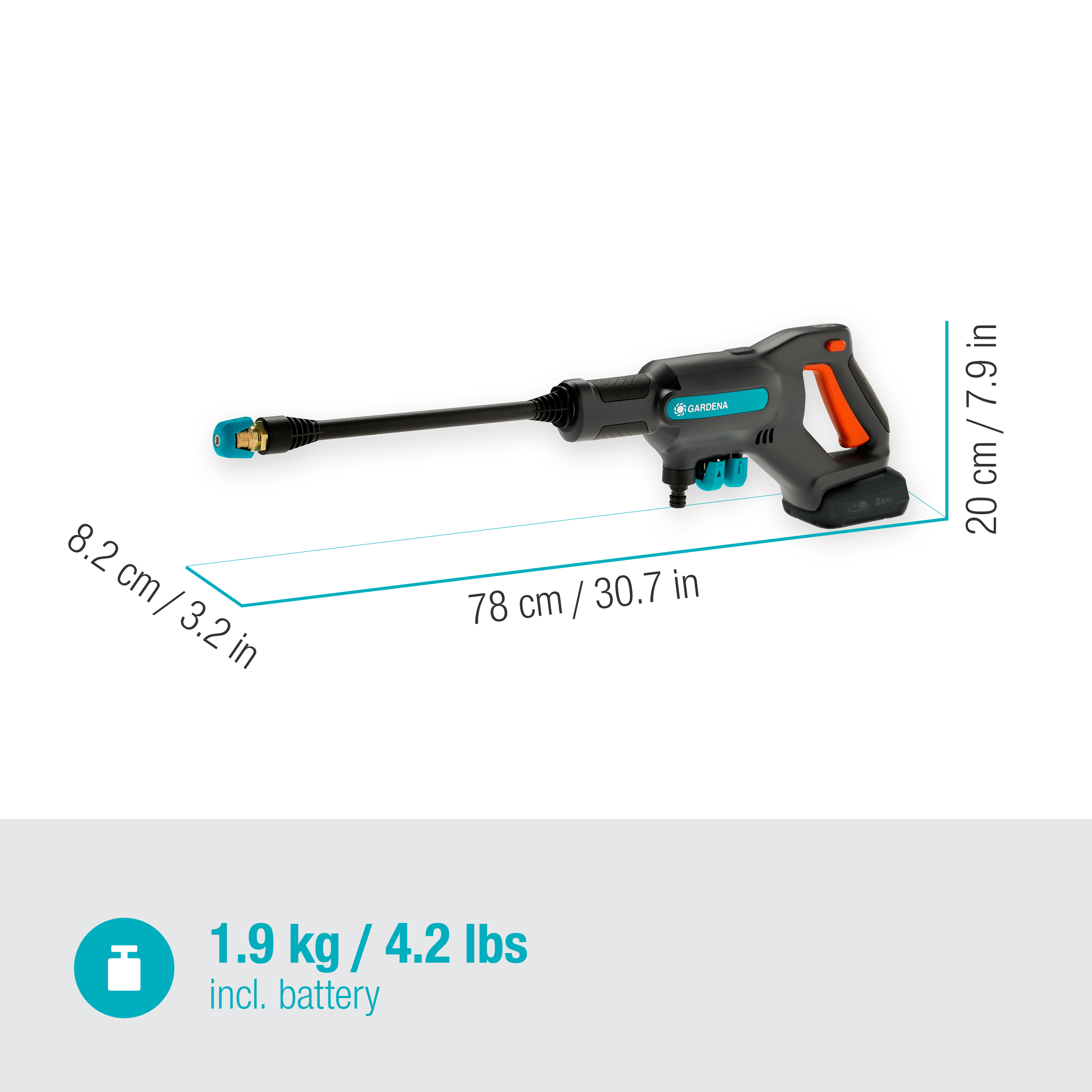 Akkupainepesuri AquaClean 18 V Premium -sarja