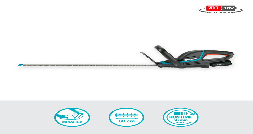 Battery Hedge Trimmer ComfortCut 60/18V P4A Ready-To-Use Set