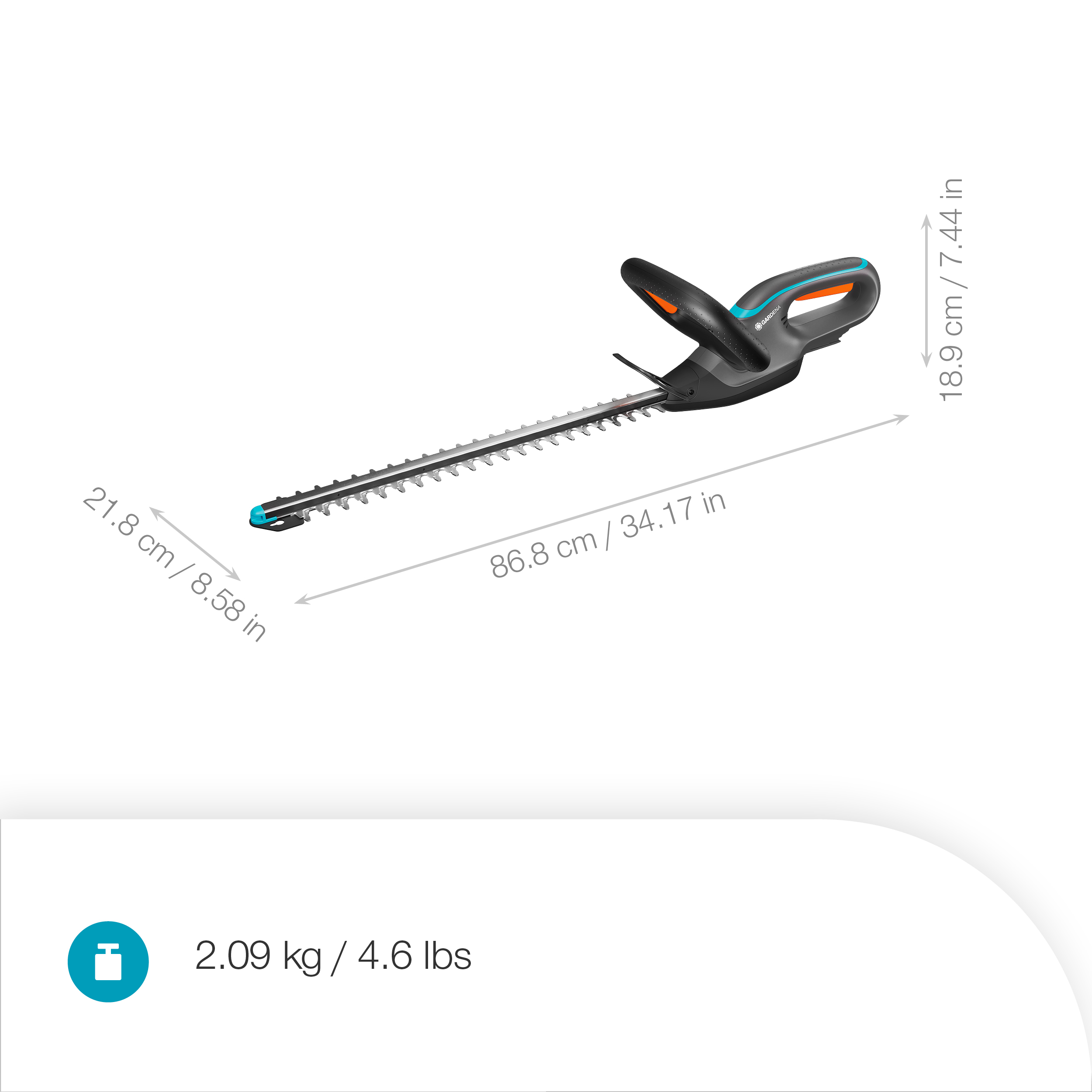 Akku-Heckenschere EasyCut 45/18V P4A solo, Akku-Heckenschere
