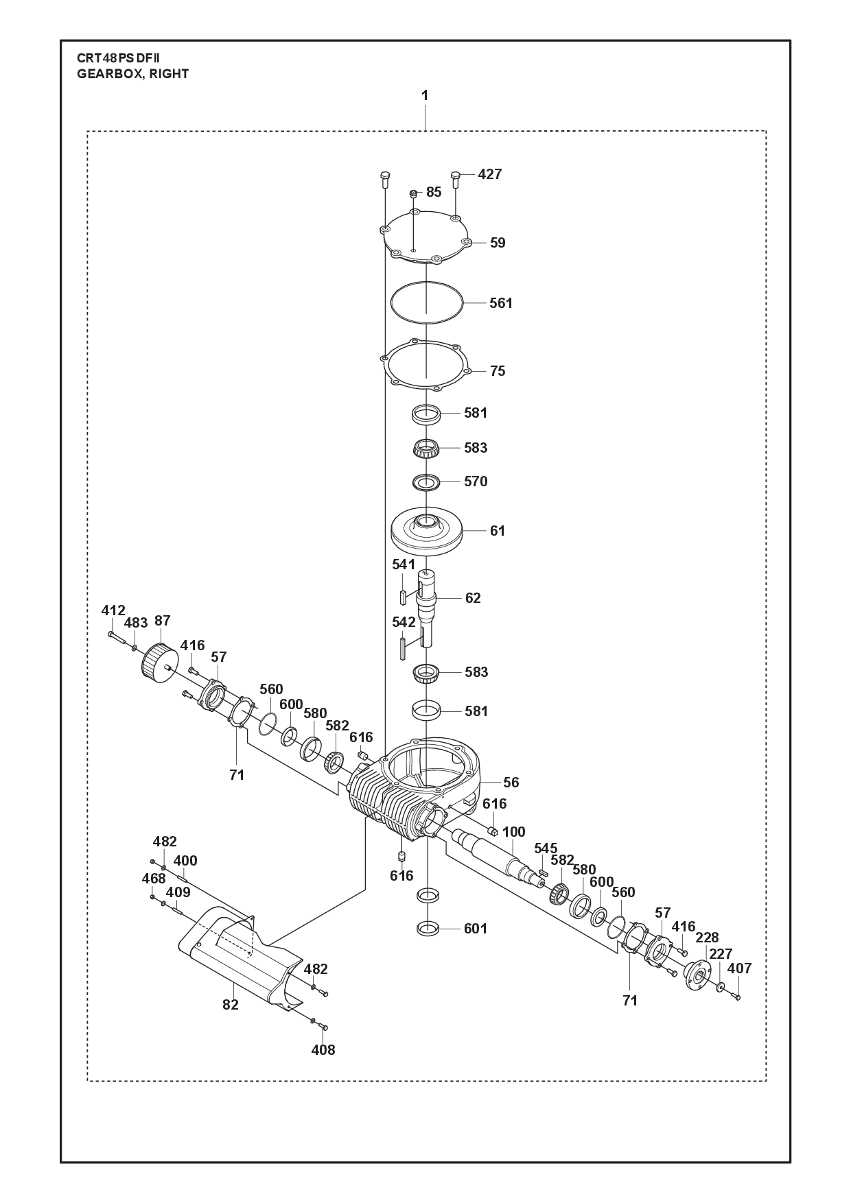 GEARBOX, RIGHT diagram