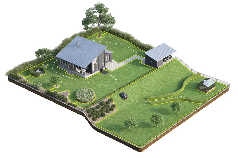 Automower® installation, complex lawn