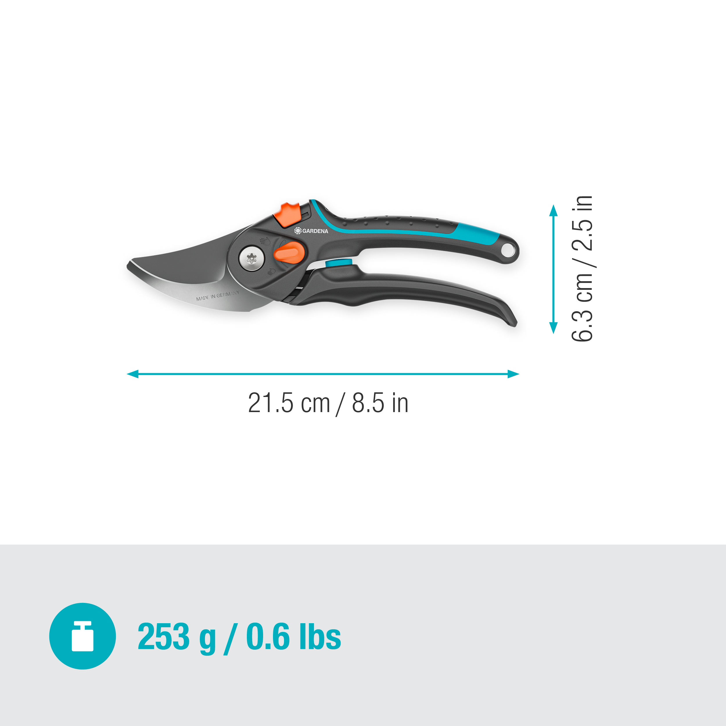 Zahradn&iacute; nůžky PremiumCut Pro​ Flex, dvoubřit&eacute;, zelen&eacute; dřevo, průměr stř&iacute;han&eacute; větve do 24 mm