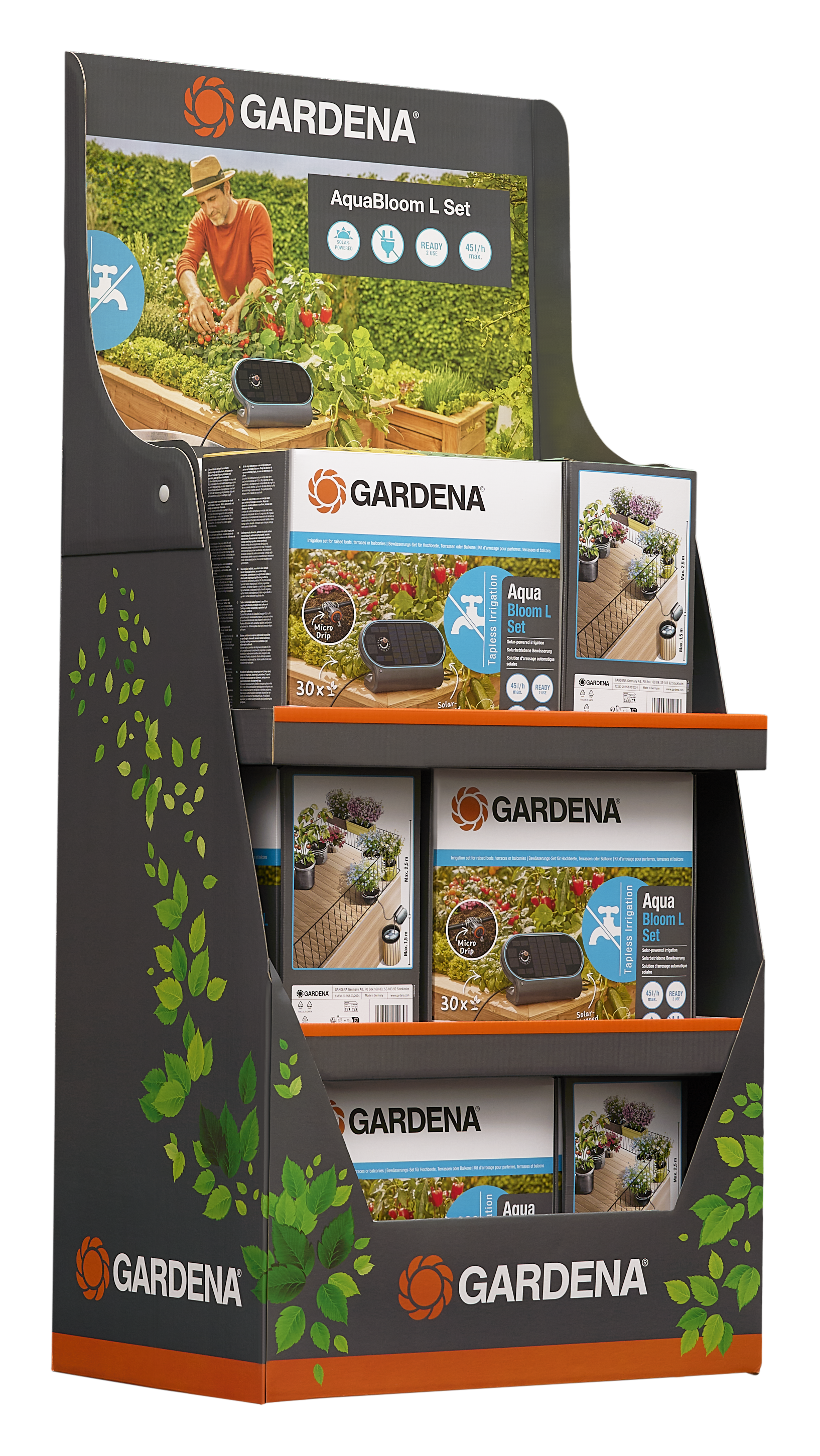 AquaBloom L, aurinkoenergialla toimiva automaattinen kastelusarja