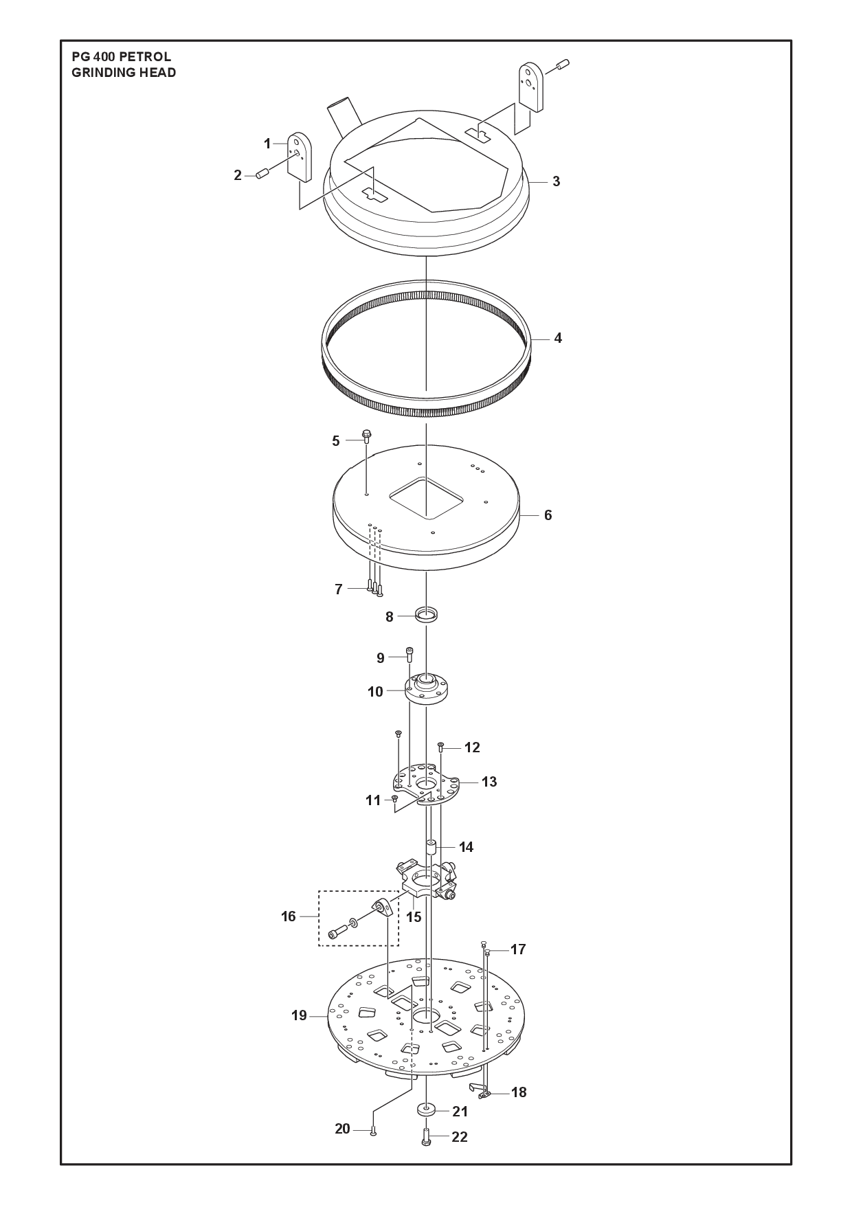 GRINDING HEAD diagram