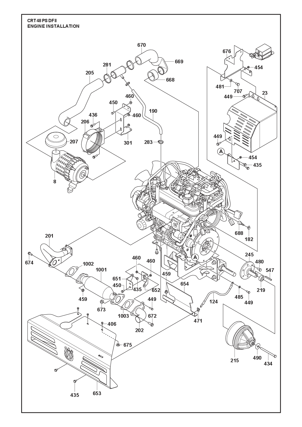 ENGINE INSTALLATION diagram