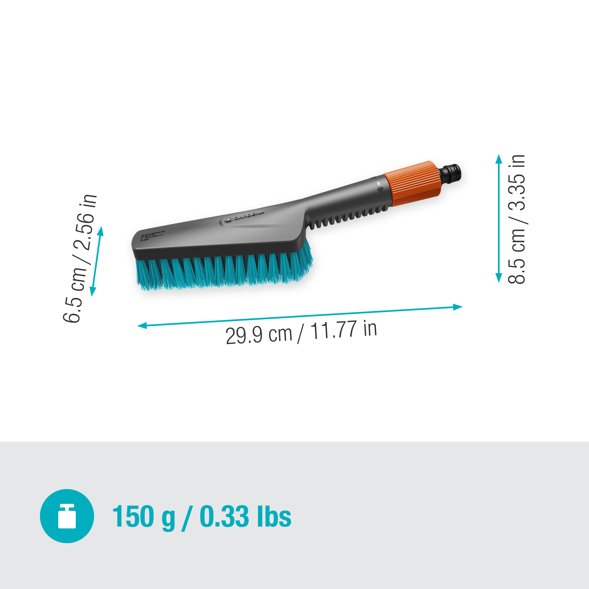 Spazzola manuale Cleansystem S hard, spazzola ad acqua