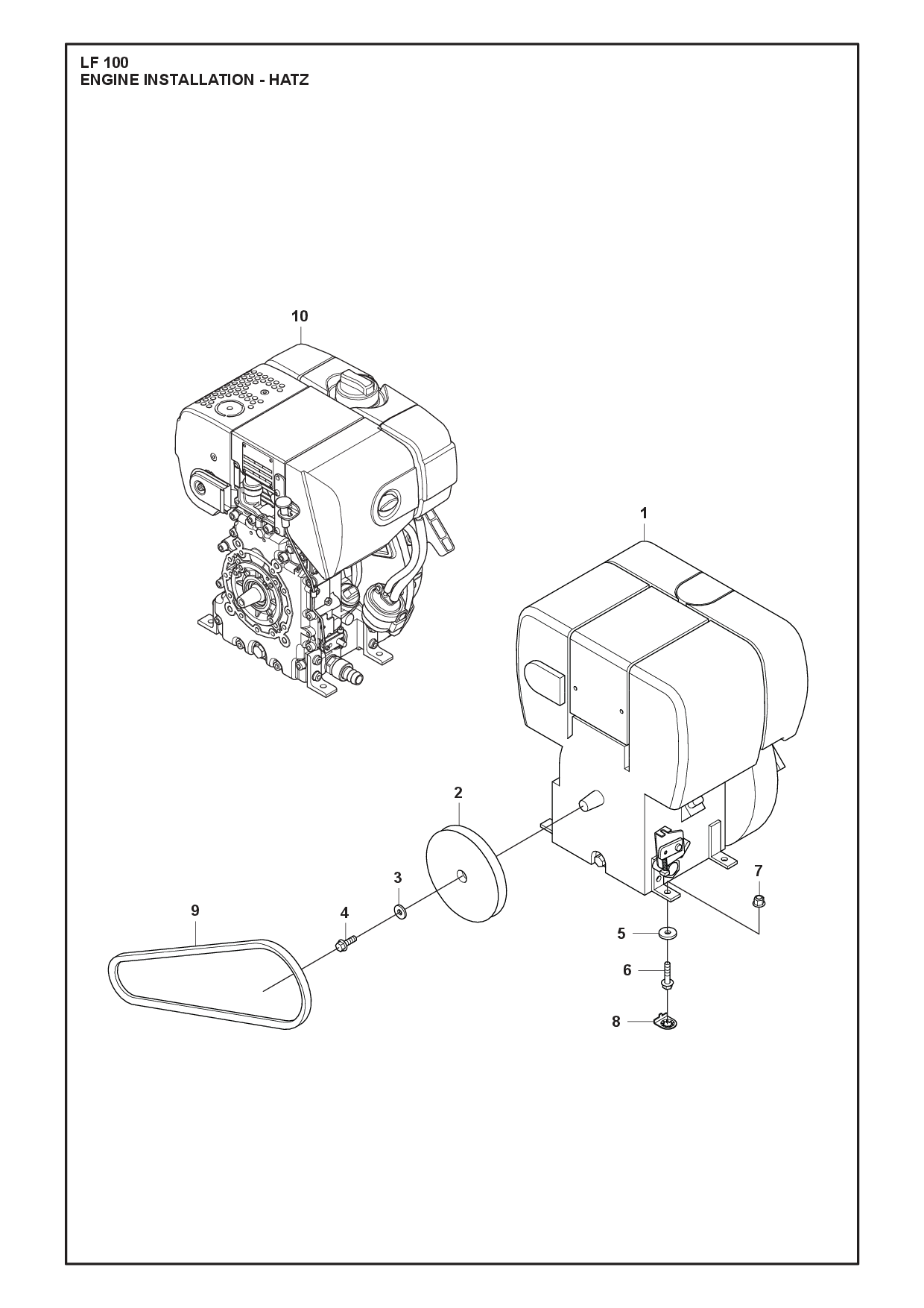 ENGINE INSTALLATION - HATZ diagram