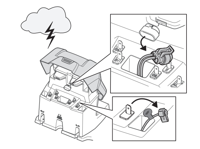 Від’єднайте всі з’єднання від зарядної станції.
