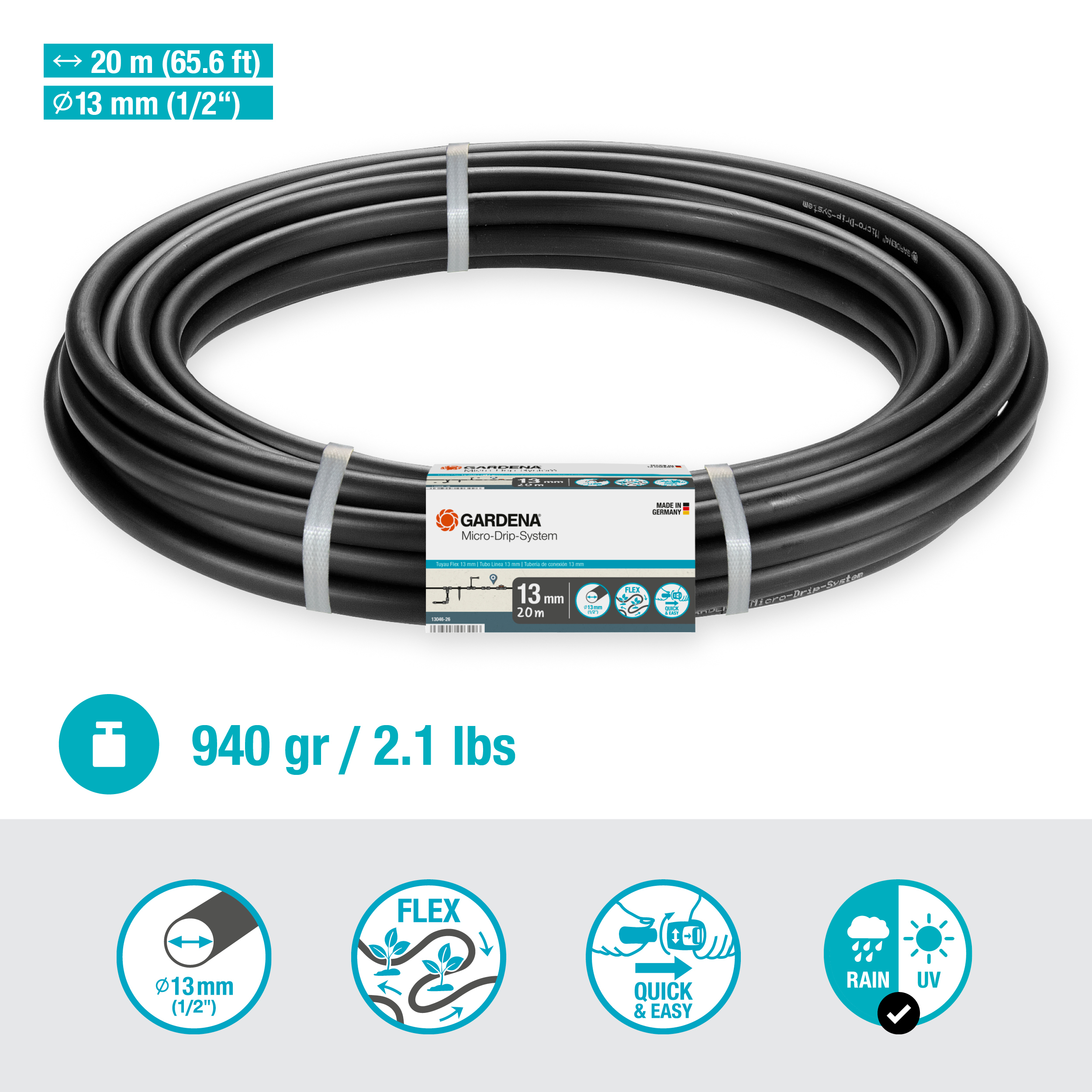 Tuyau Flex 13 mm (1/2"), 20 m