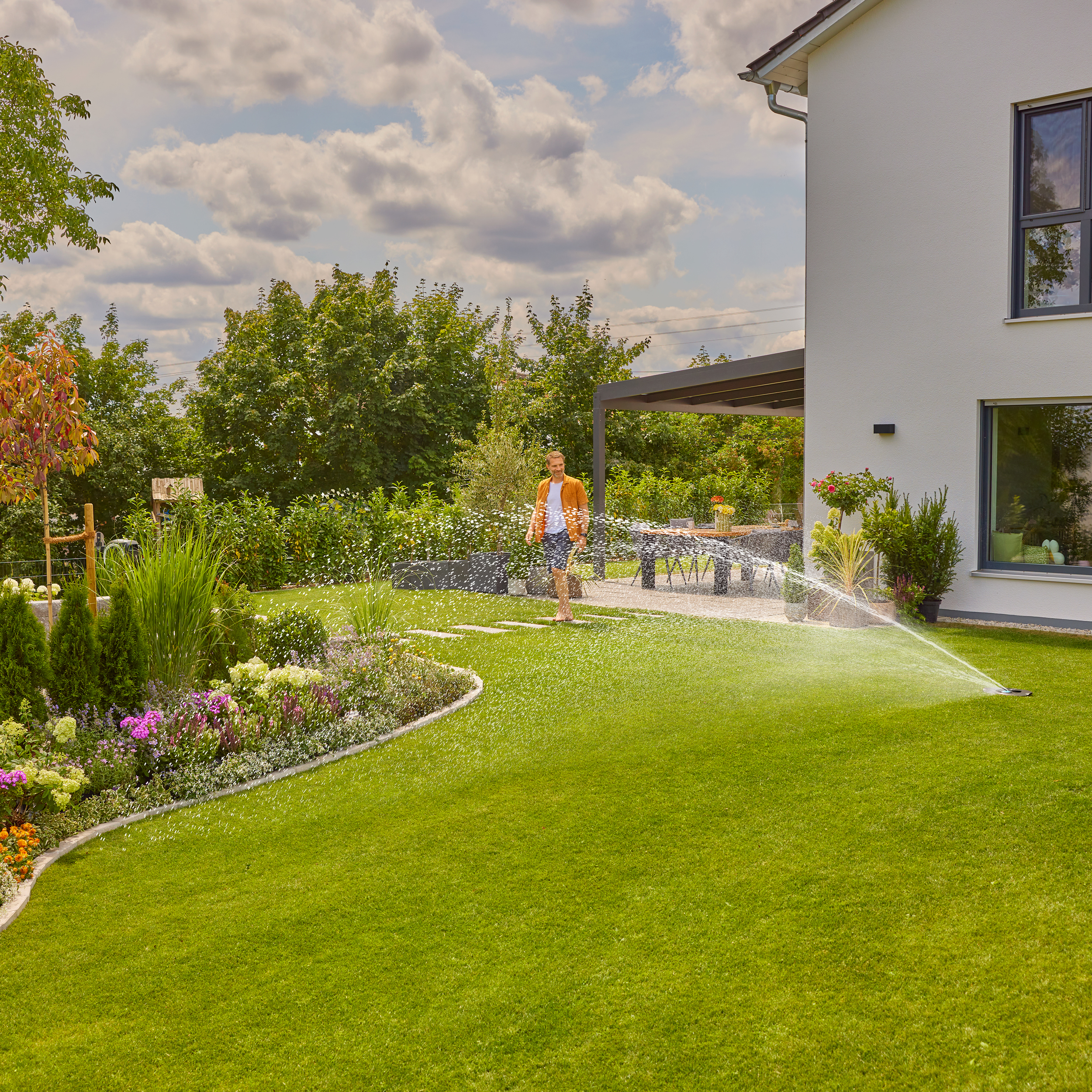 Syst&egrave;me d&rsquo;arrosage enterr&eacute; pour pelouses AquaPrecise - Kit pr&ecirc;t &agrave; l'emploi