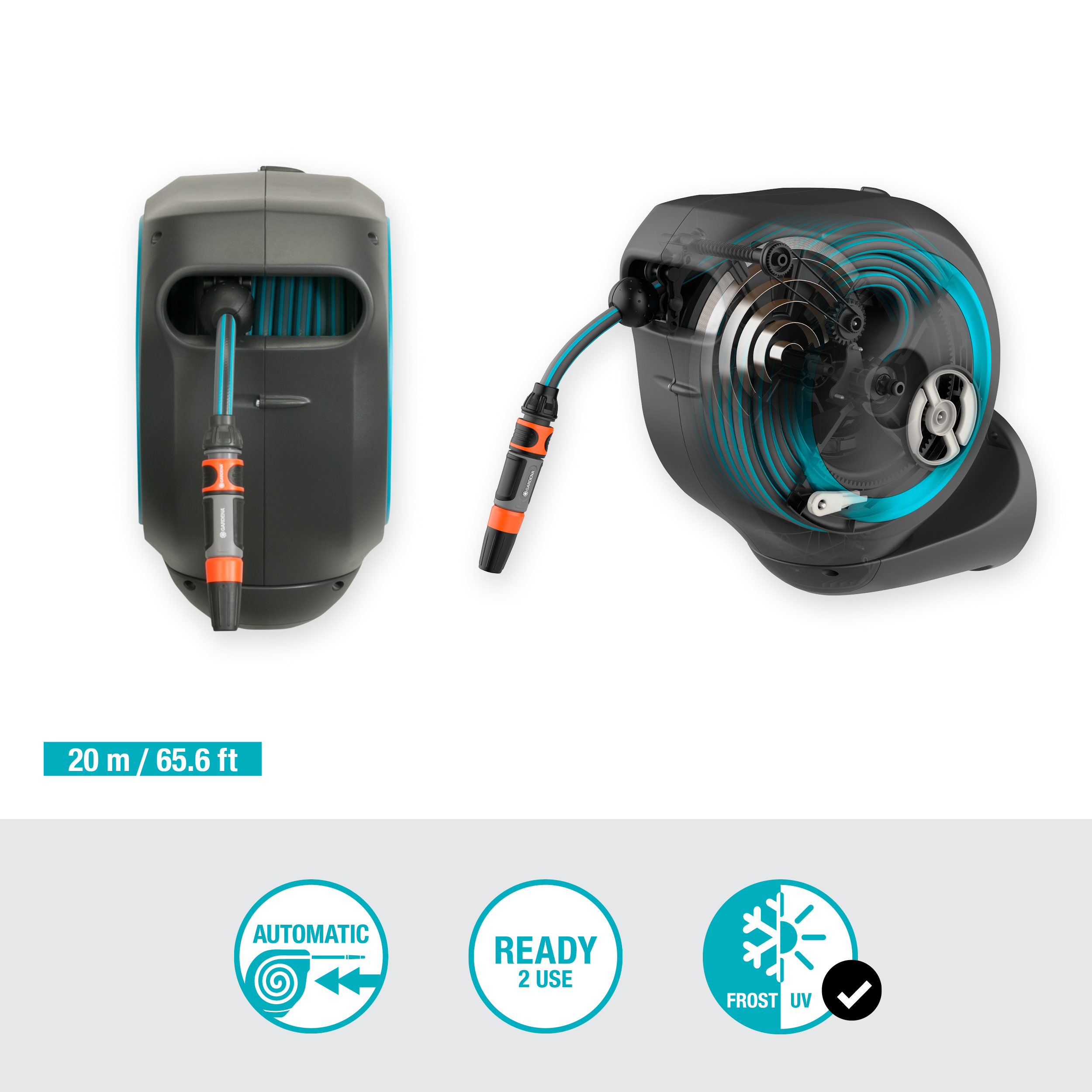 Seinale kinnitatav voolikupool RollUp M