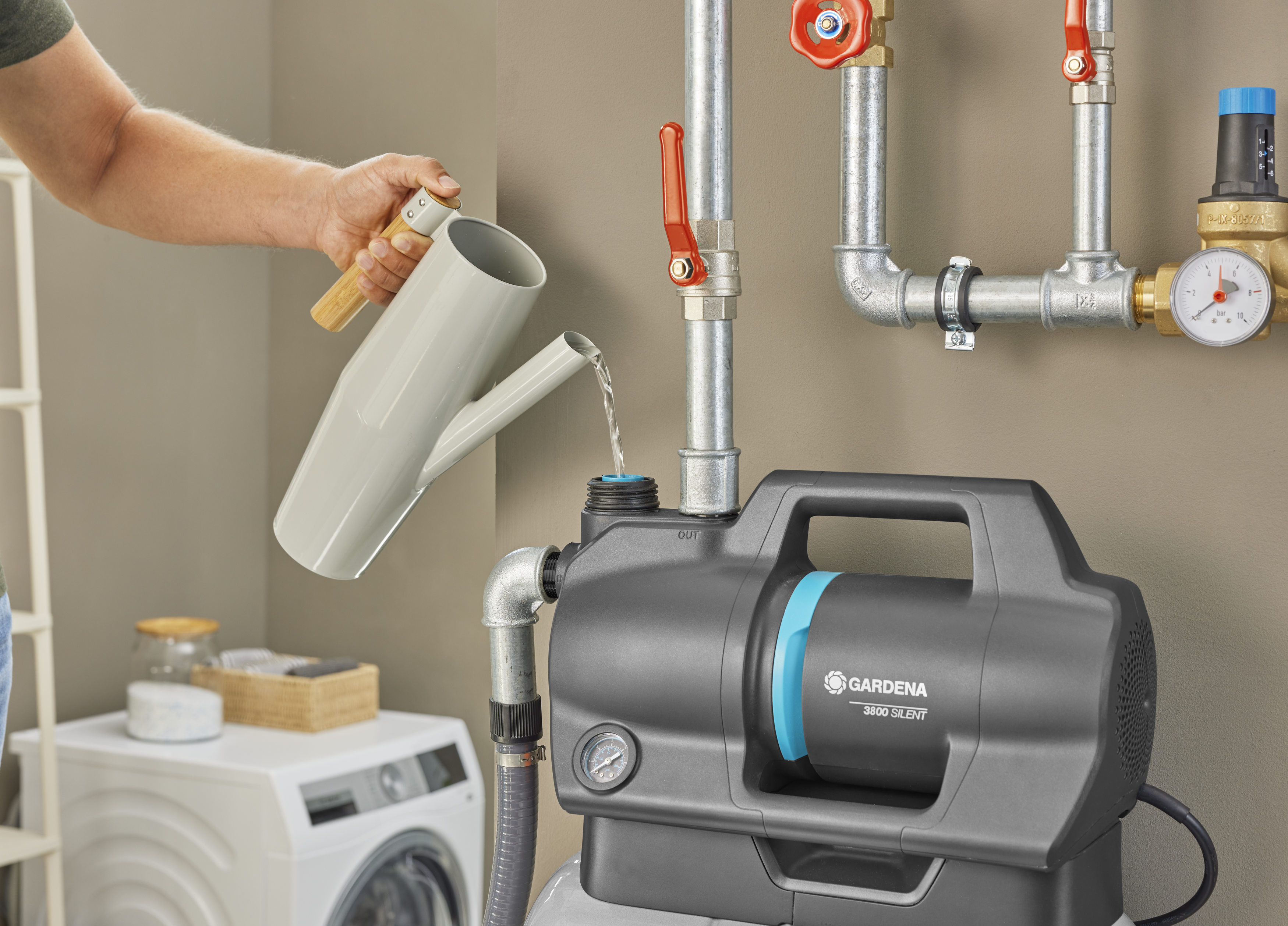 &Pi;&iota;&epsilon;&sigma;&tau;&iota;&kappa;ό &Sigma;&upsilon;&gamma;&kappa;&rho;ό&tau;&eta;&mu;&alpha; Gardena Silent 3800 &mu;&epsilon; &Beta;&alpha;&rho;&epsilon;&lambda;ά&kappa;&iota;