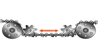 Pre-stretched chain