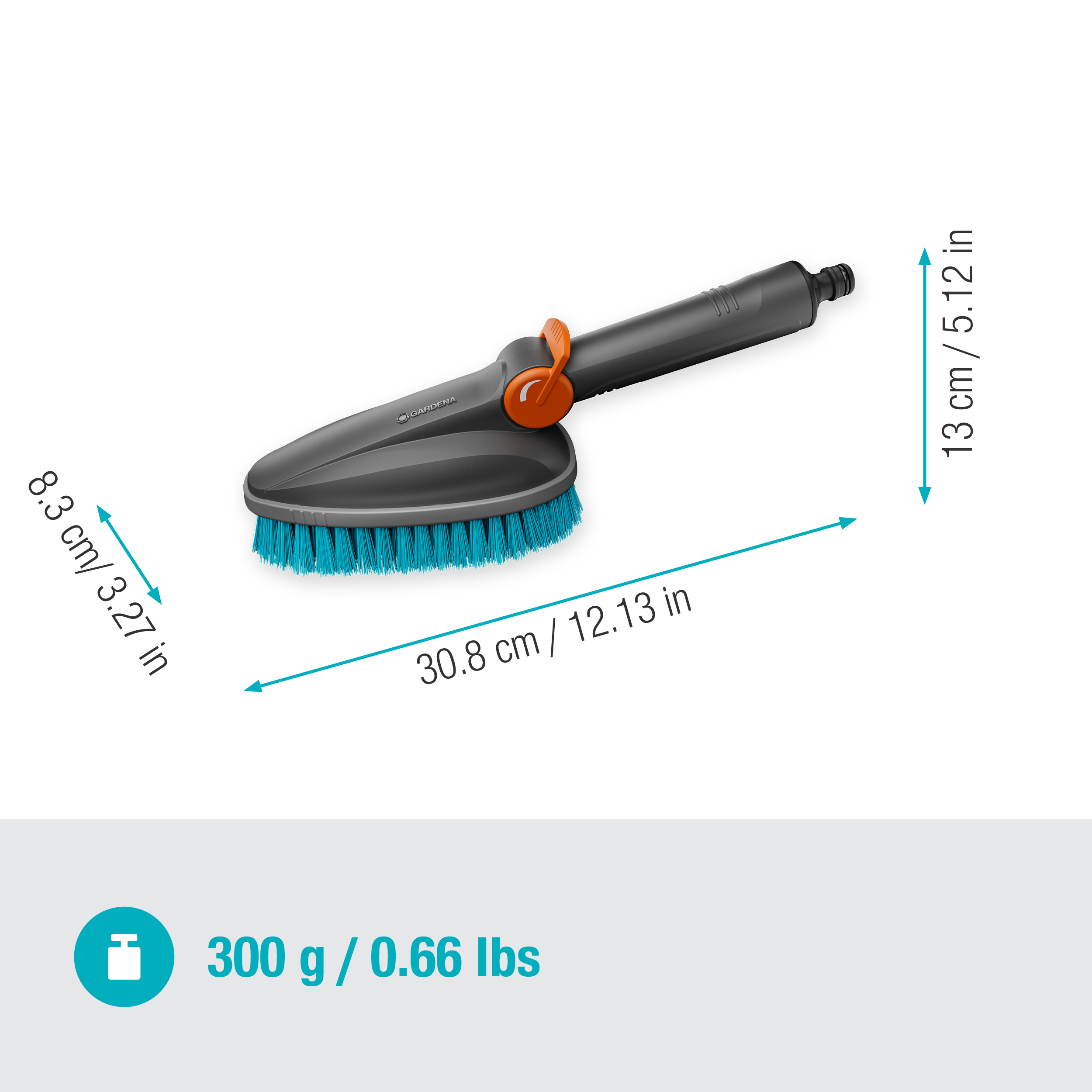 Spazzola manuale Cleansystem M hard, spazzola ad acqua