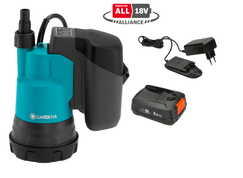 Battery Clear Water Submersible Pump 2000/2 18V P4A Ready-To-Use Set