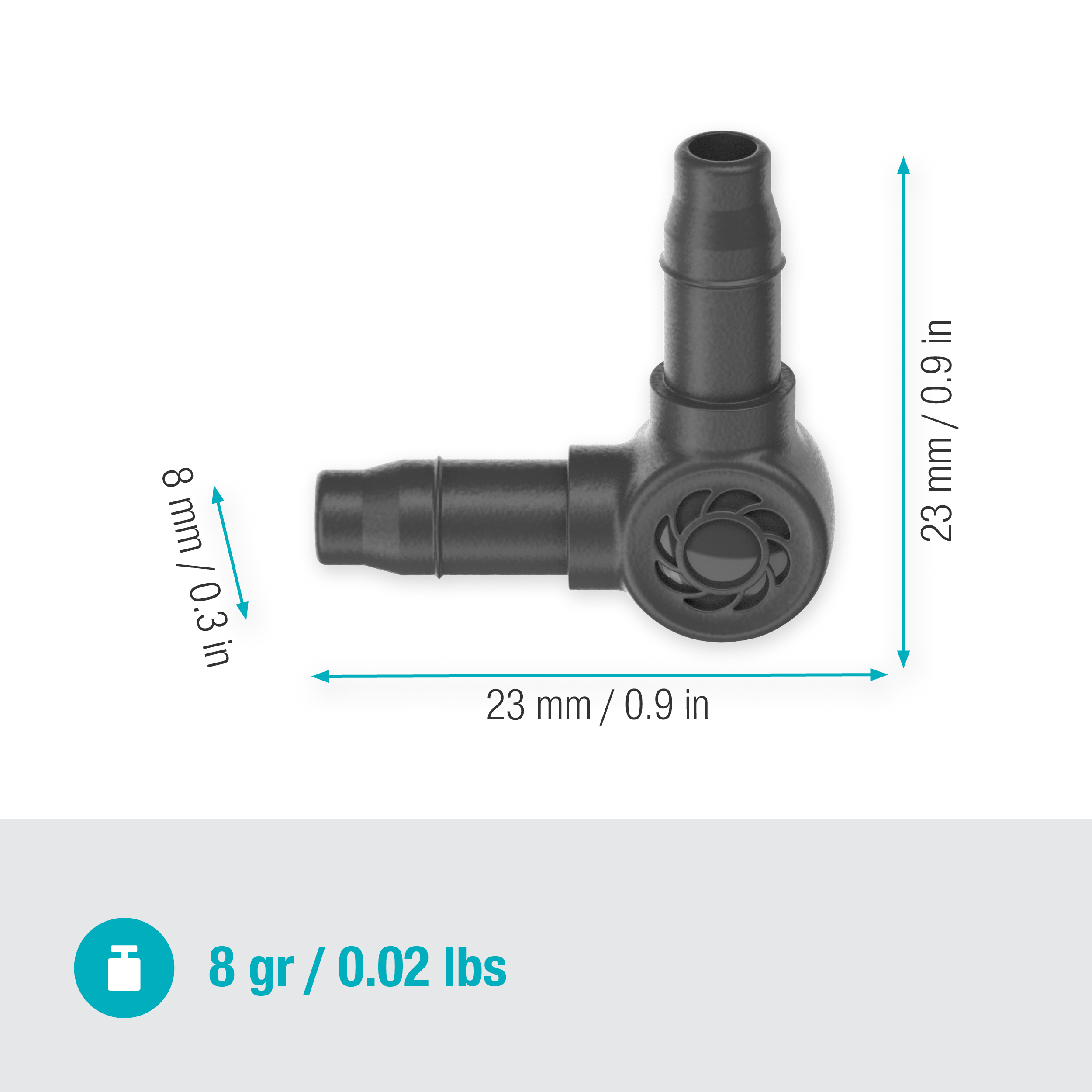 Jonction en L 4.6 mm