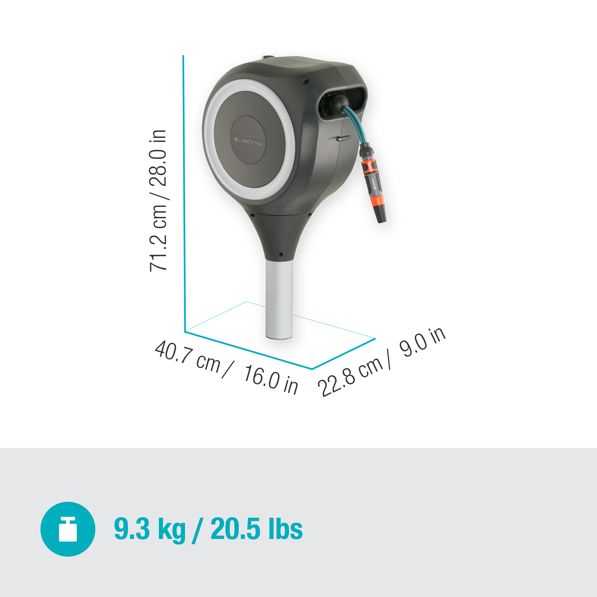 Садова котушка для шланга RollUp M