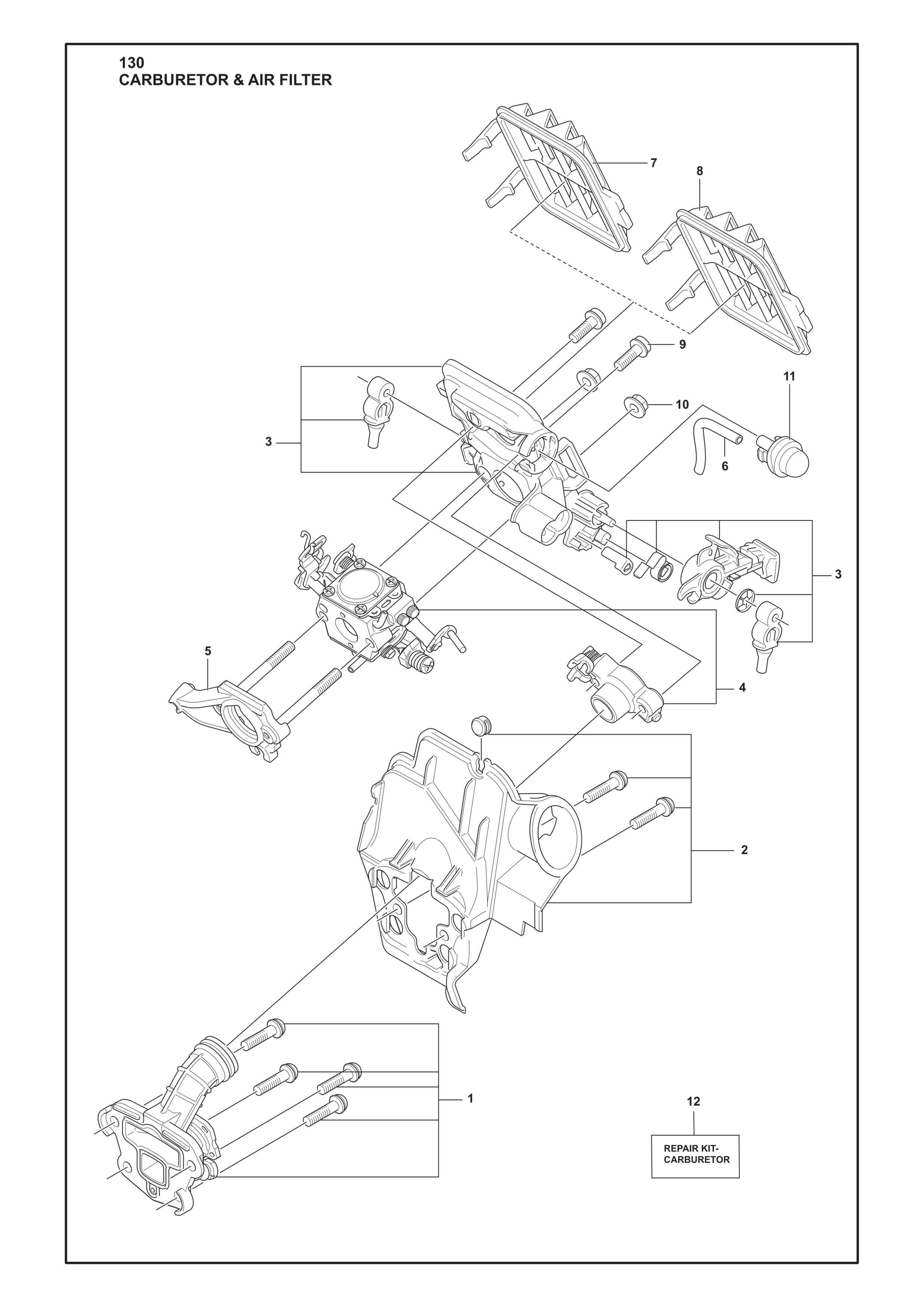 CARBURETOR AND AIR FILTER