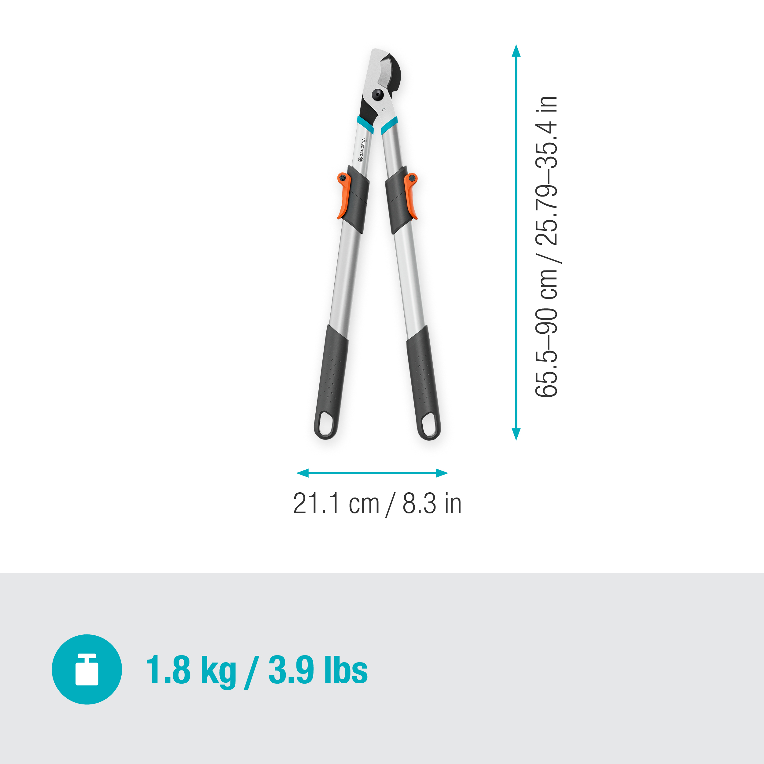 TeleCut Basic, teleskopinės genėjimo žirklės &scaron;viežiai medienai