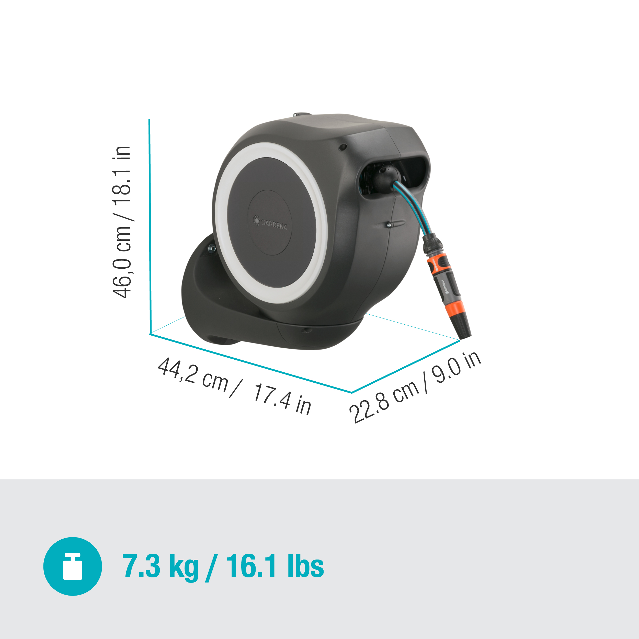 Avvolgitubo a parete RollUp S